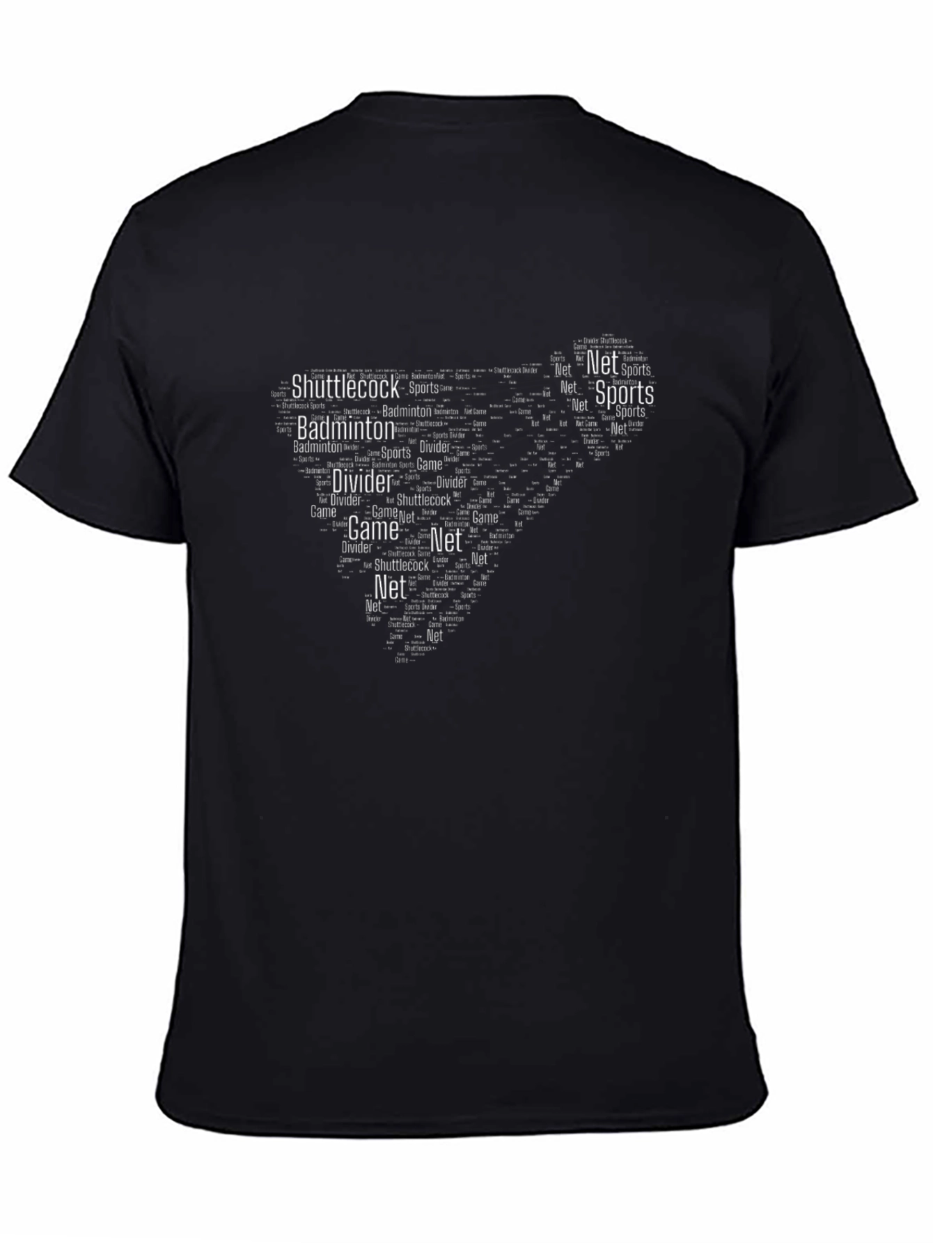 Badminton Word Art Graphic Tee