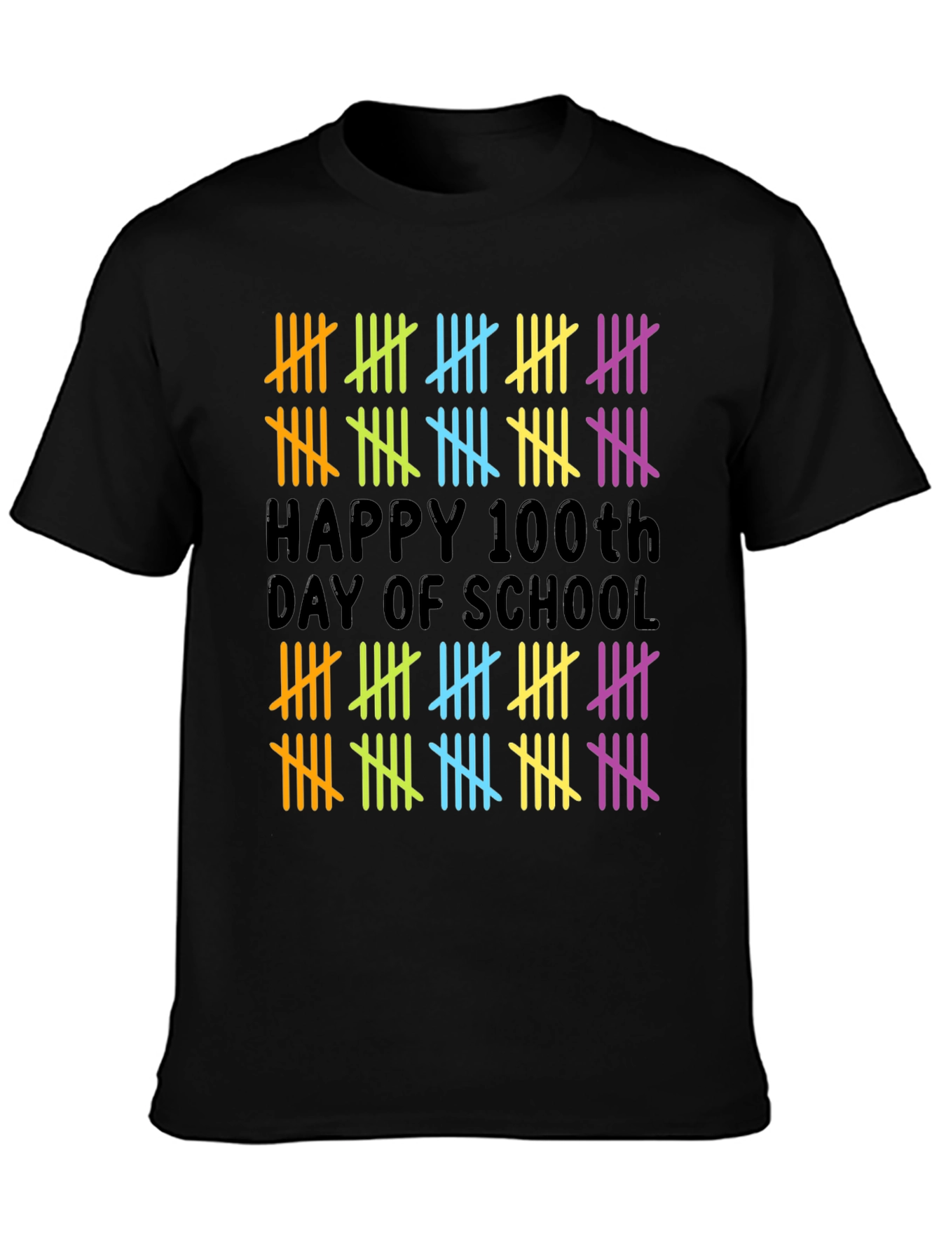 Happy 100th Day of School Tally Marks Teacher Shirt