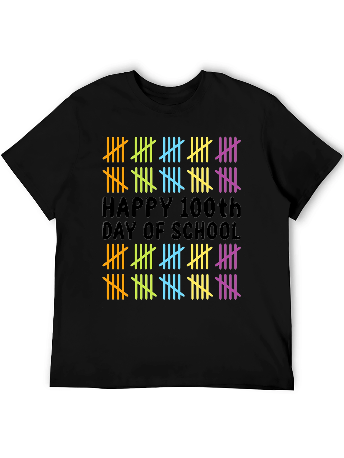 Happy 100th Day of School Tally Marks Teacher Shirt