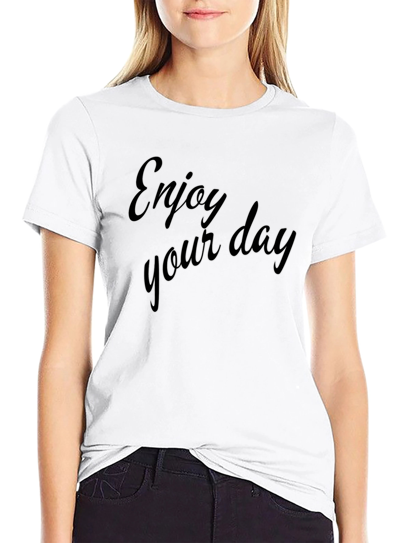 Enjoy Your Day Black Tee