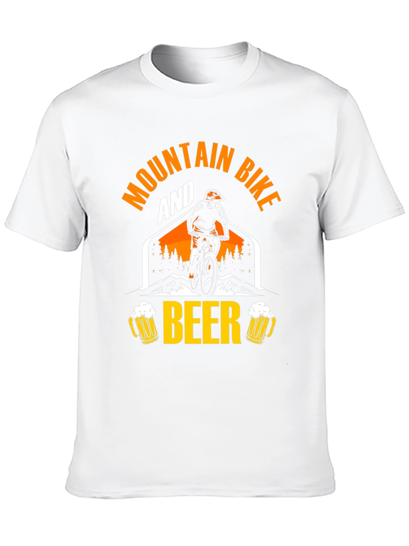 Mountain Bike & Beer Graphic Tee - Black