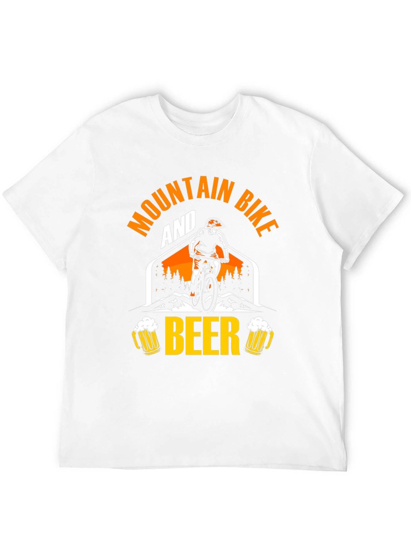 Mountain Bike & Beer Graphic Tee - Black