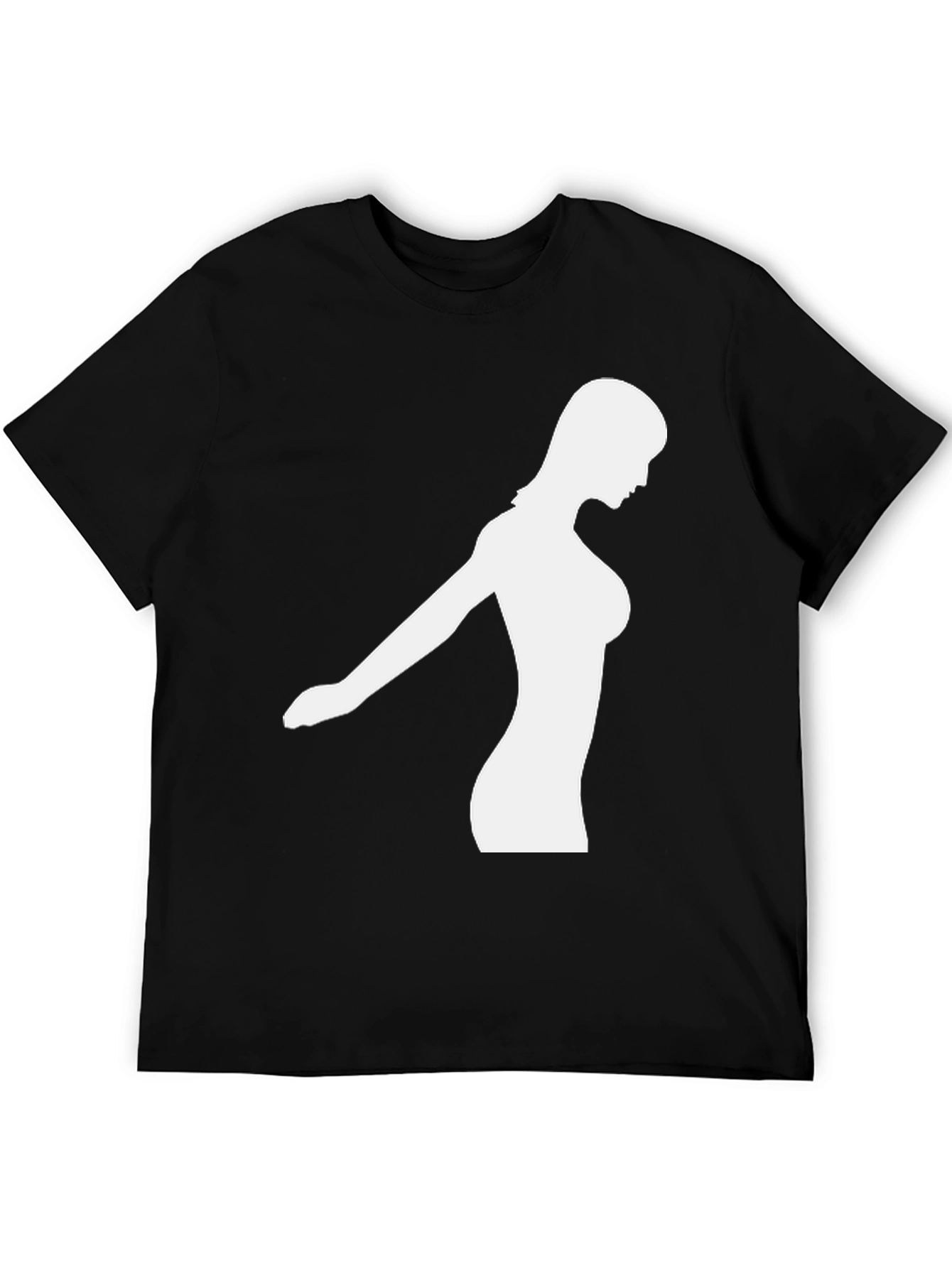 Silhouette Woman Graphic Black T-Shirt