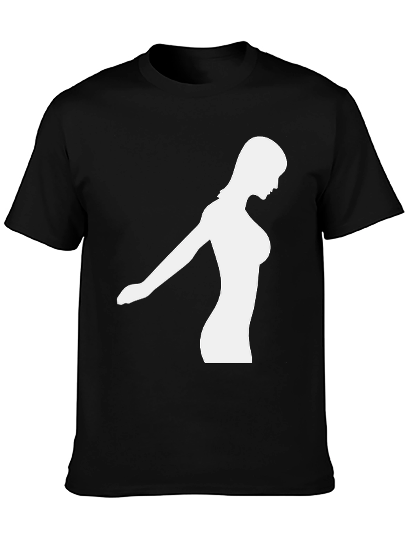 Silhouette Woman Graphic Black T-Shirt