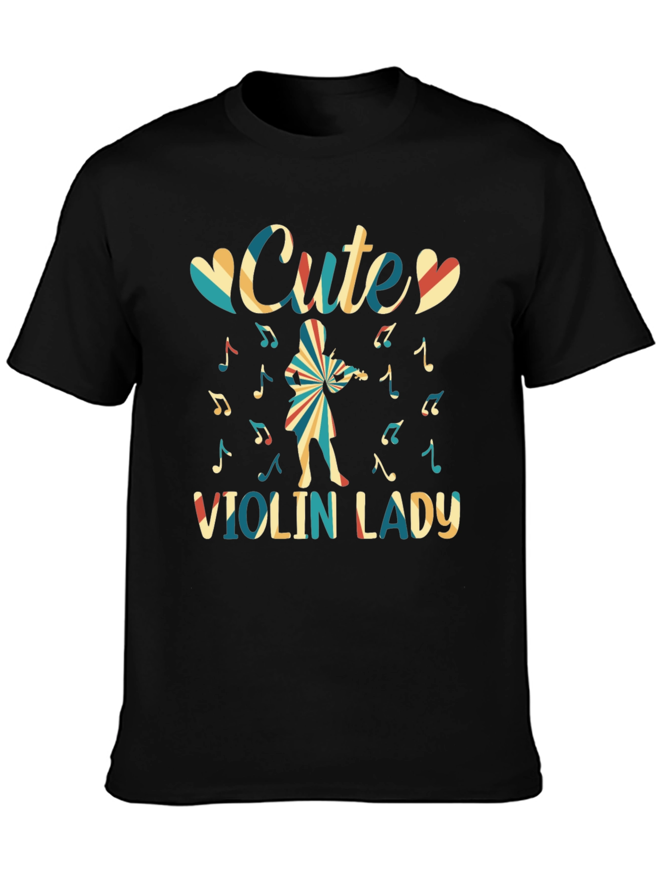 Cute Violin Lady Graphic Tee