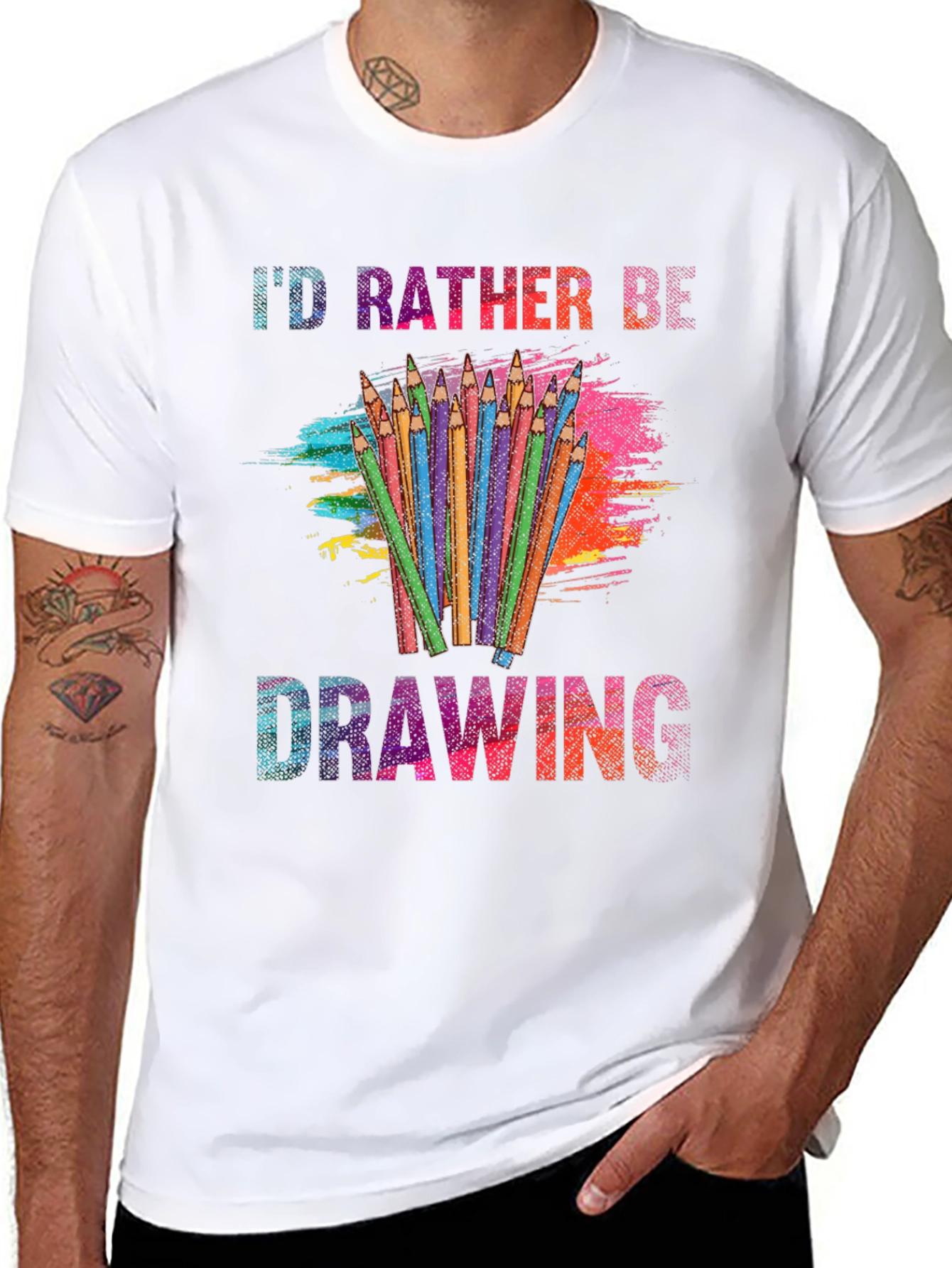 Id Rather Be Drawing T-Shirt
