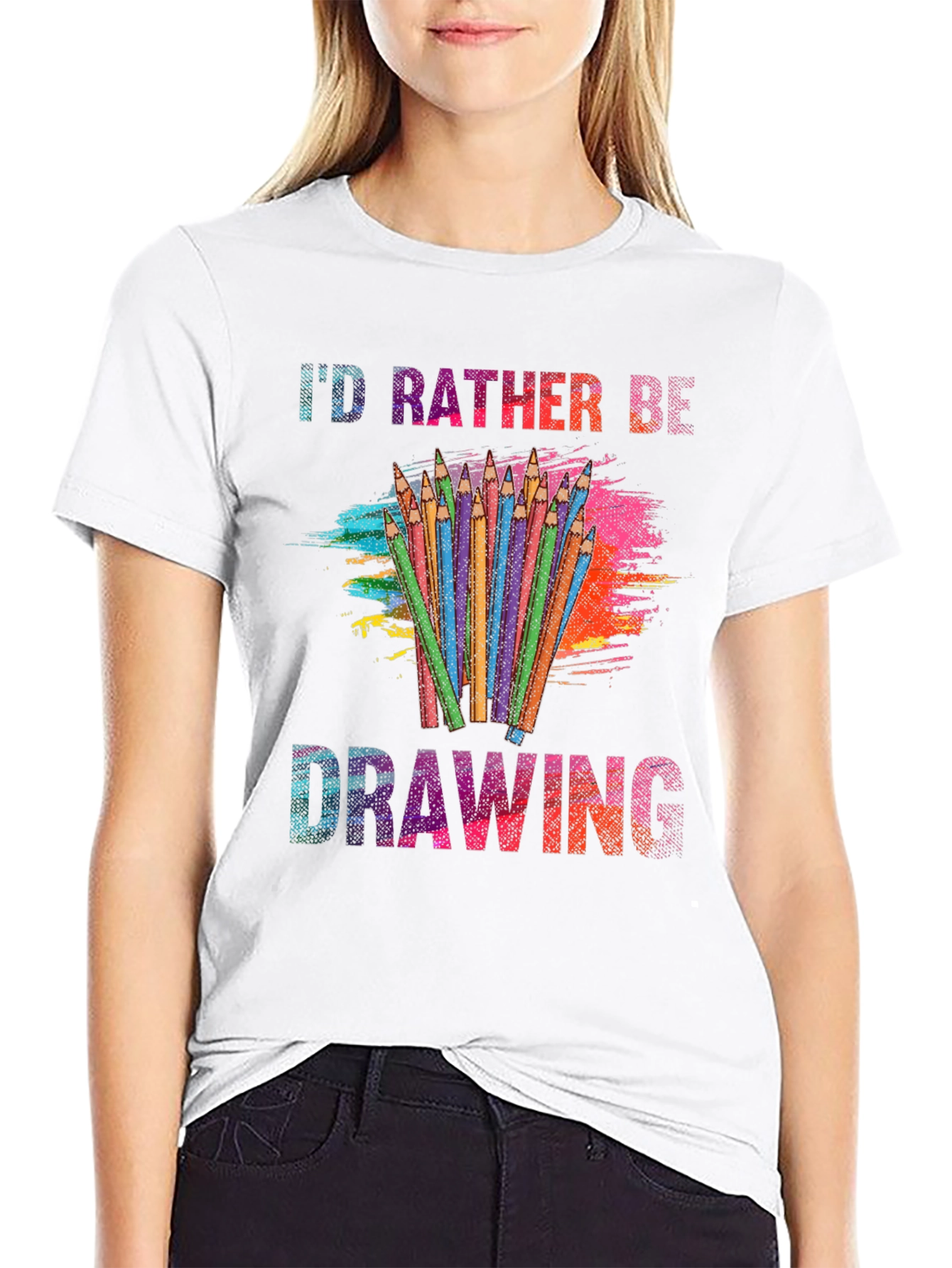 Id Rather Be Drawing T-Shirt