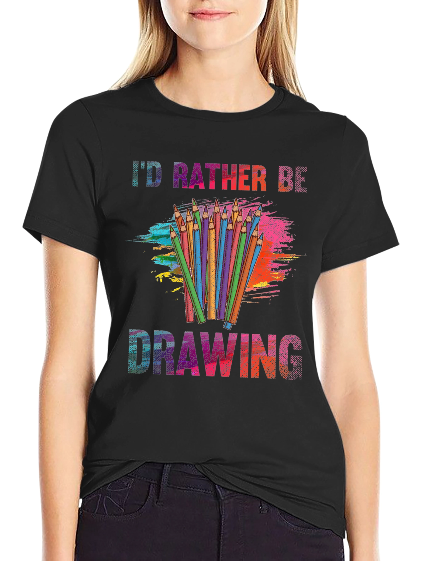 Id Rather Be Drawing T-Shirt