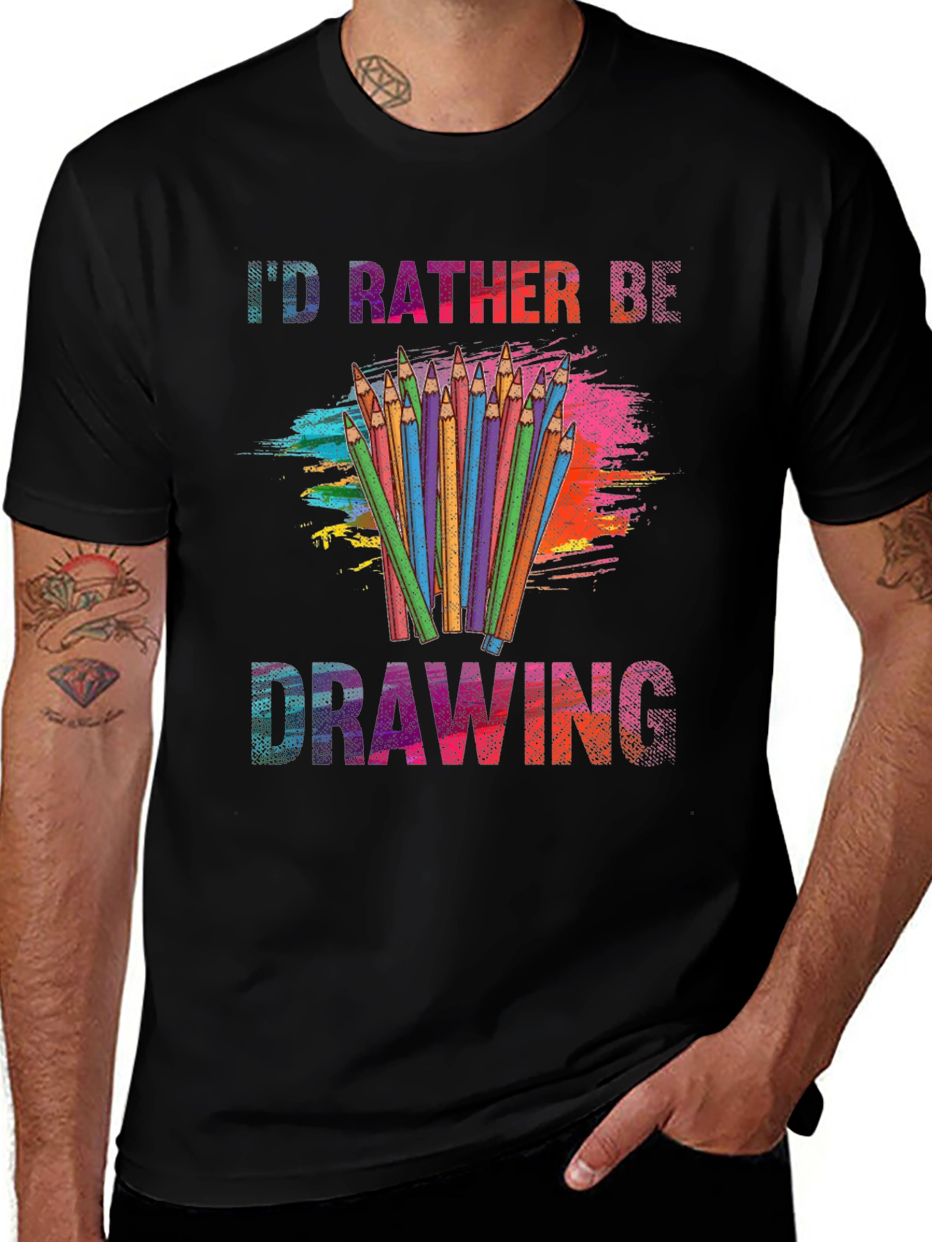 Id Rather Be Drawing T-Shirt