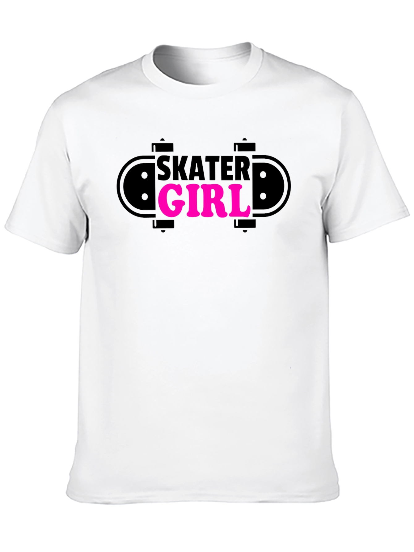 Skater Girl Graphic Tee - Trendy Skateboarder Design