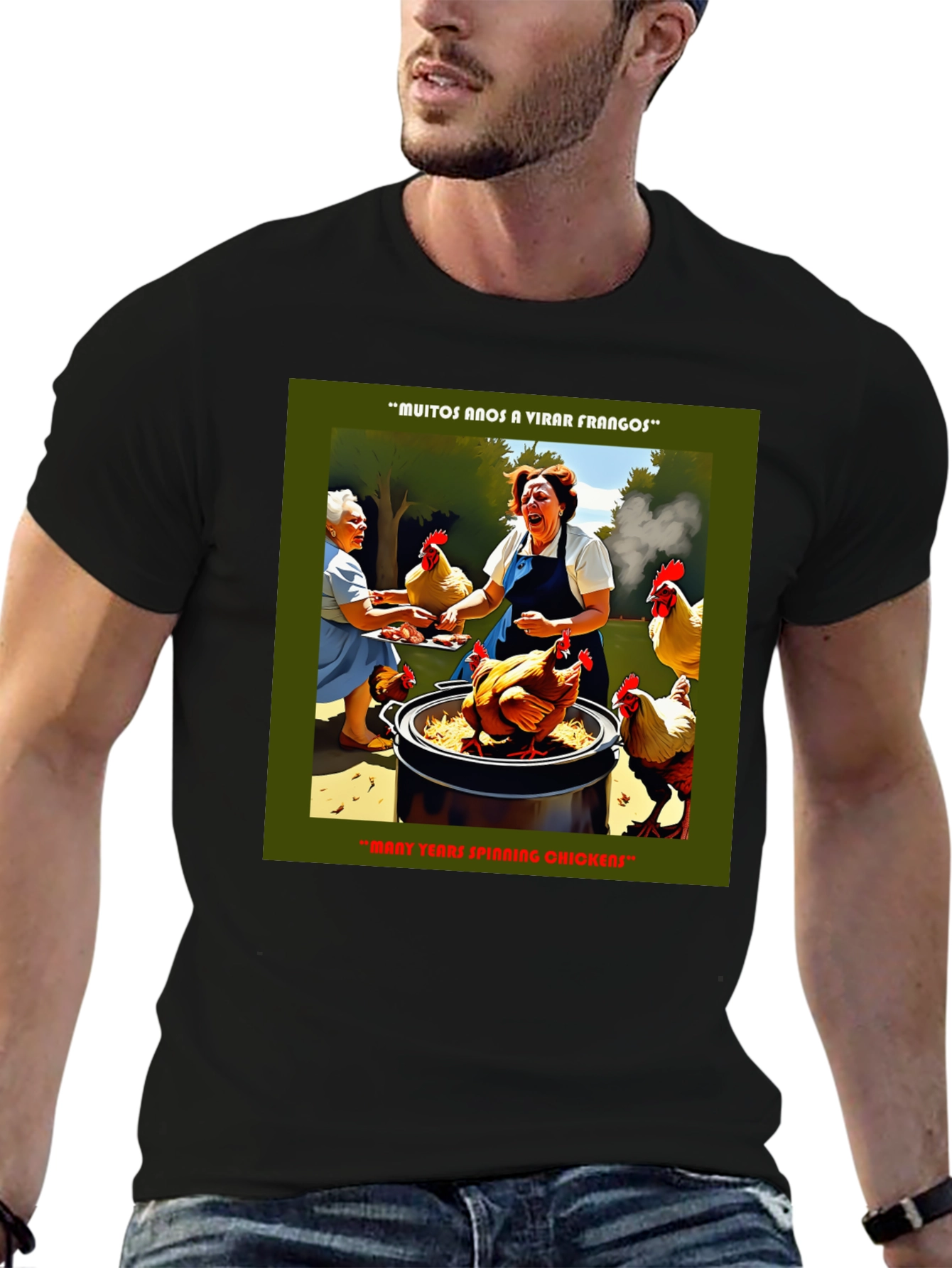 Funny Chicken T-Shirt - Many Years Spinning Chickens