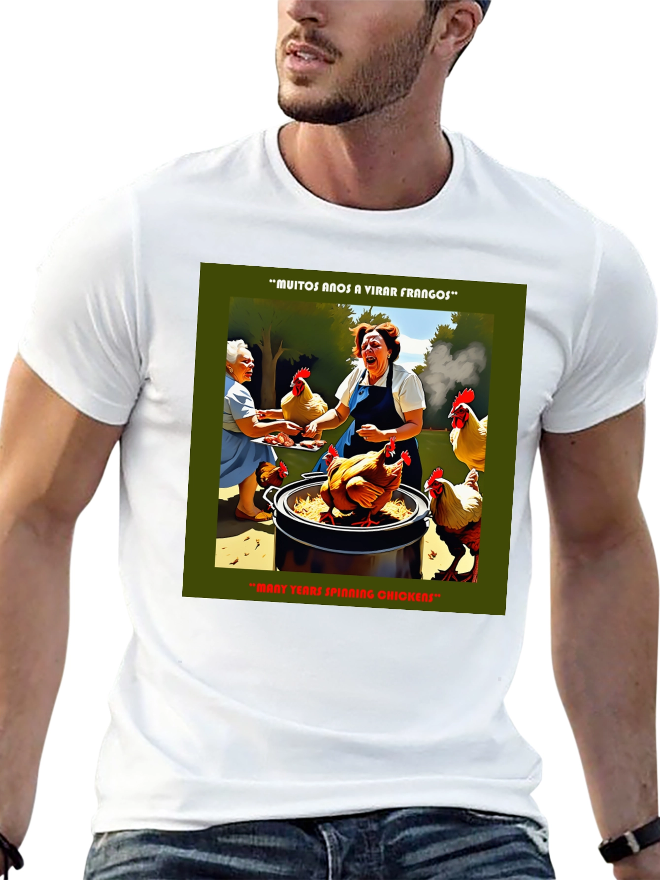 Funny Chicken T-Shirt - Many Years Spinning Chickens