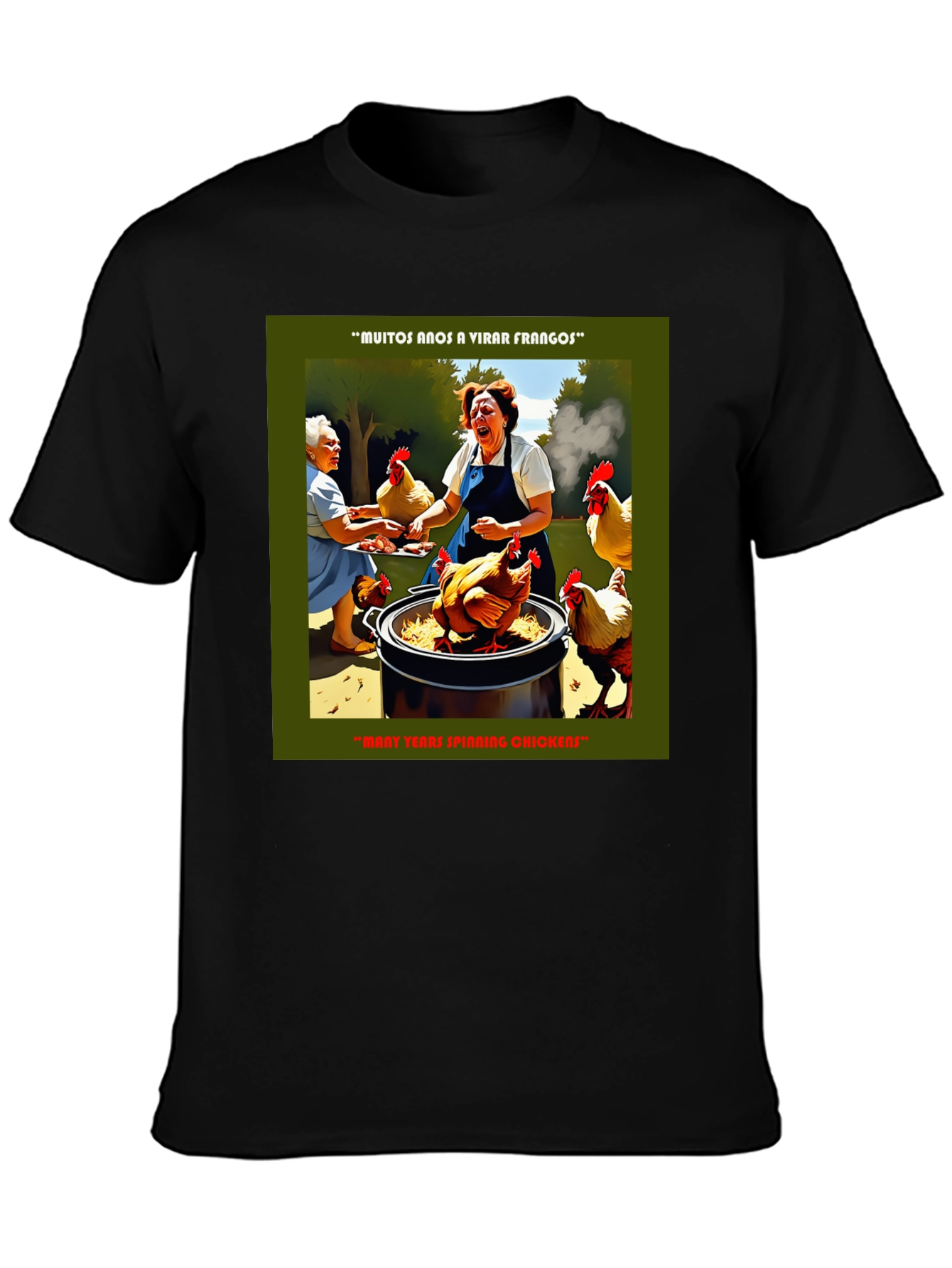 Funny Chicken T-Shirt - Many Years Spinning Chickens