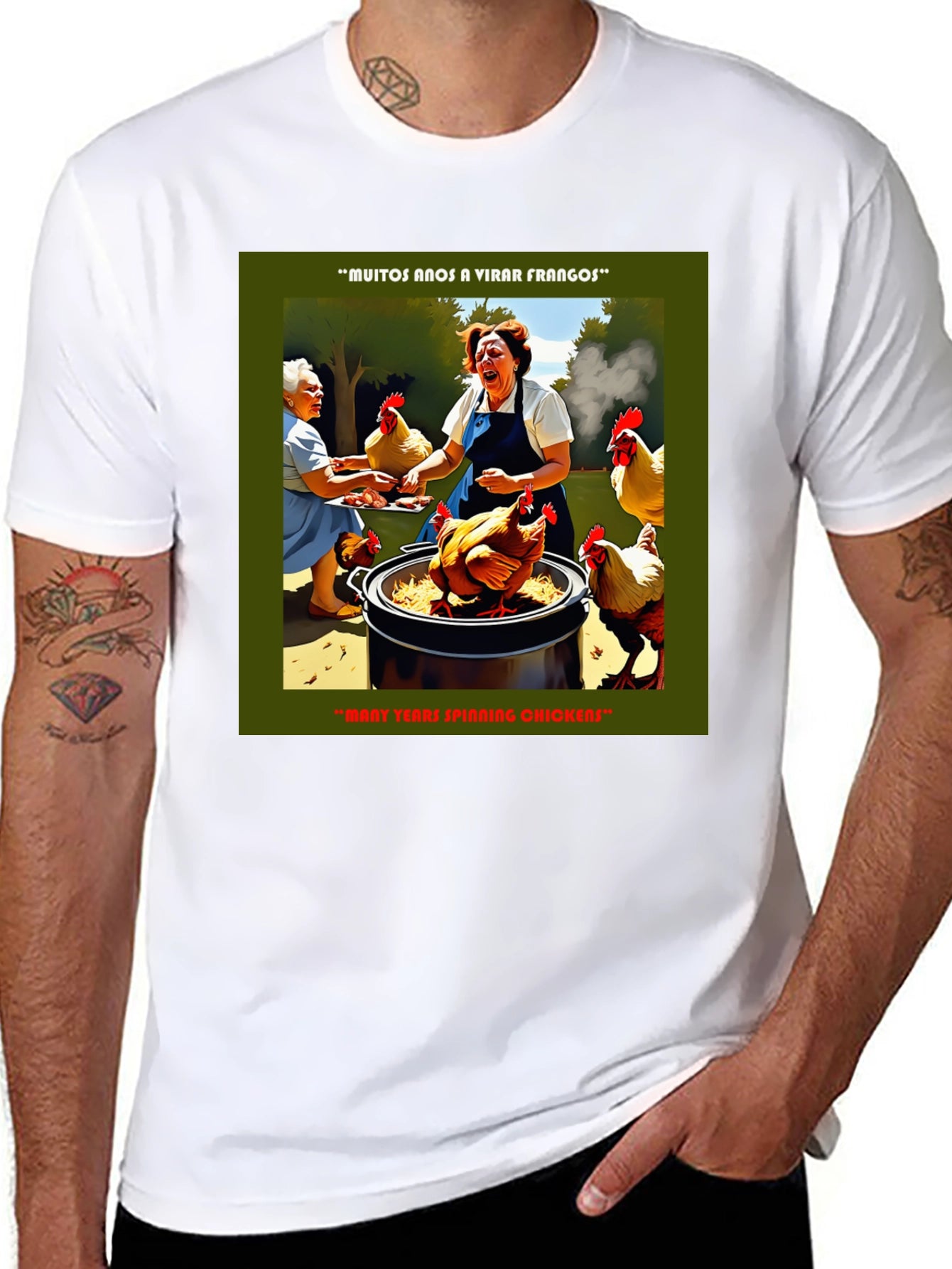 Funny Chicken T-Shirt - Many Years Spinning Chickens