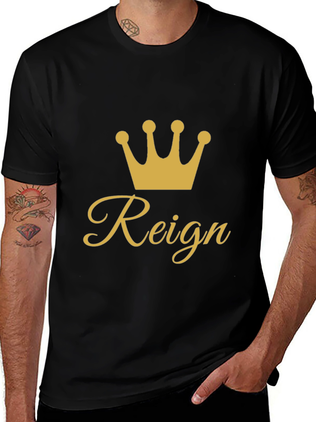 Reign Crown Graphic Tee - Black