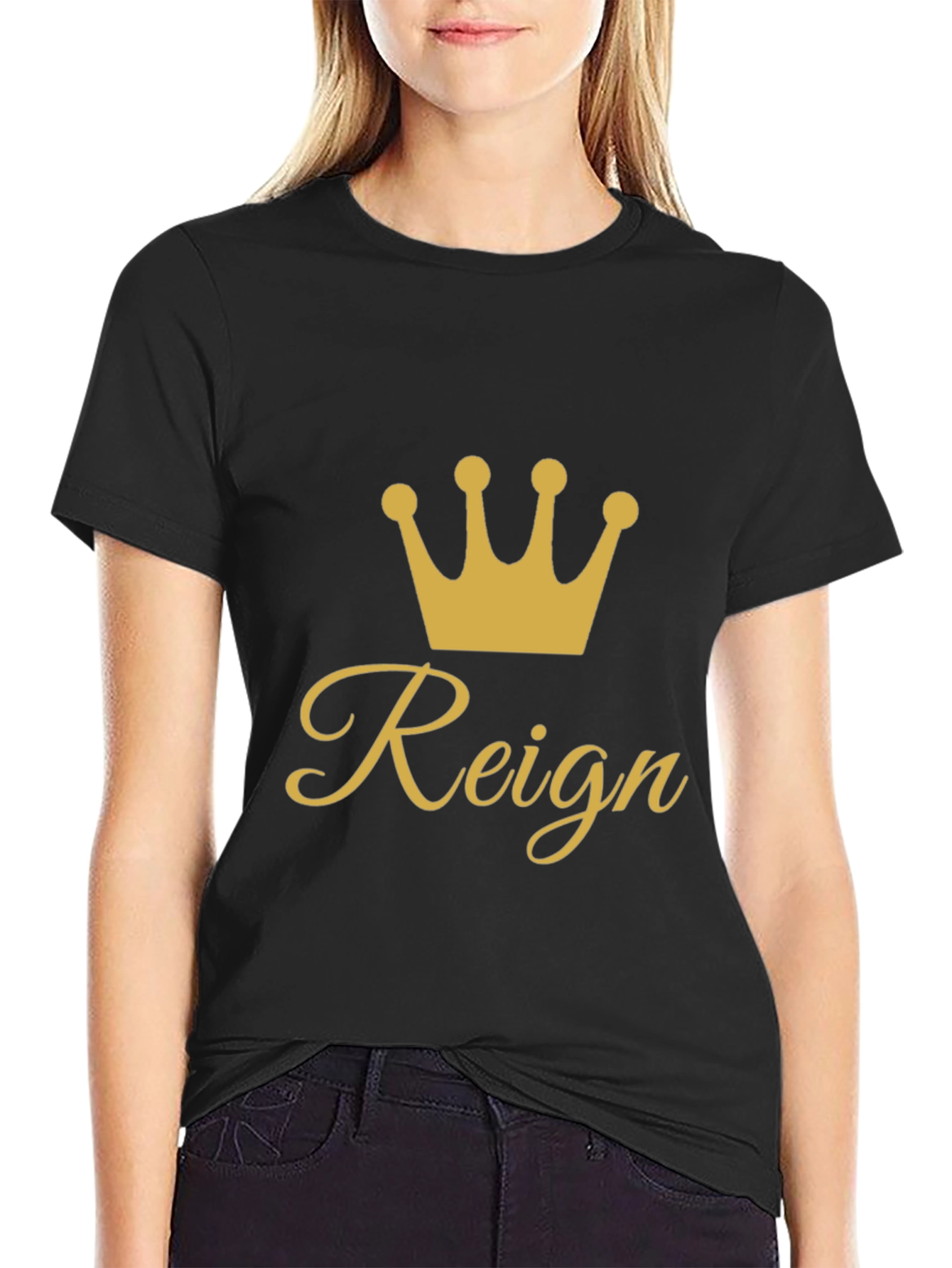Reign Crown Graphic Tee - Black