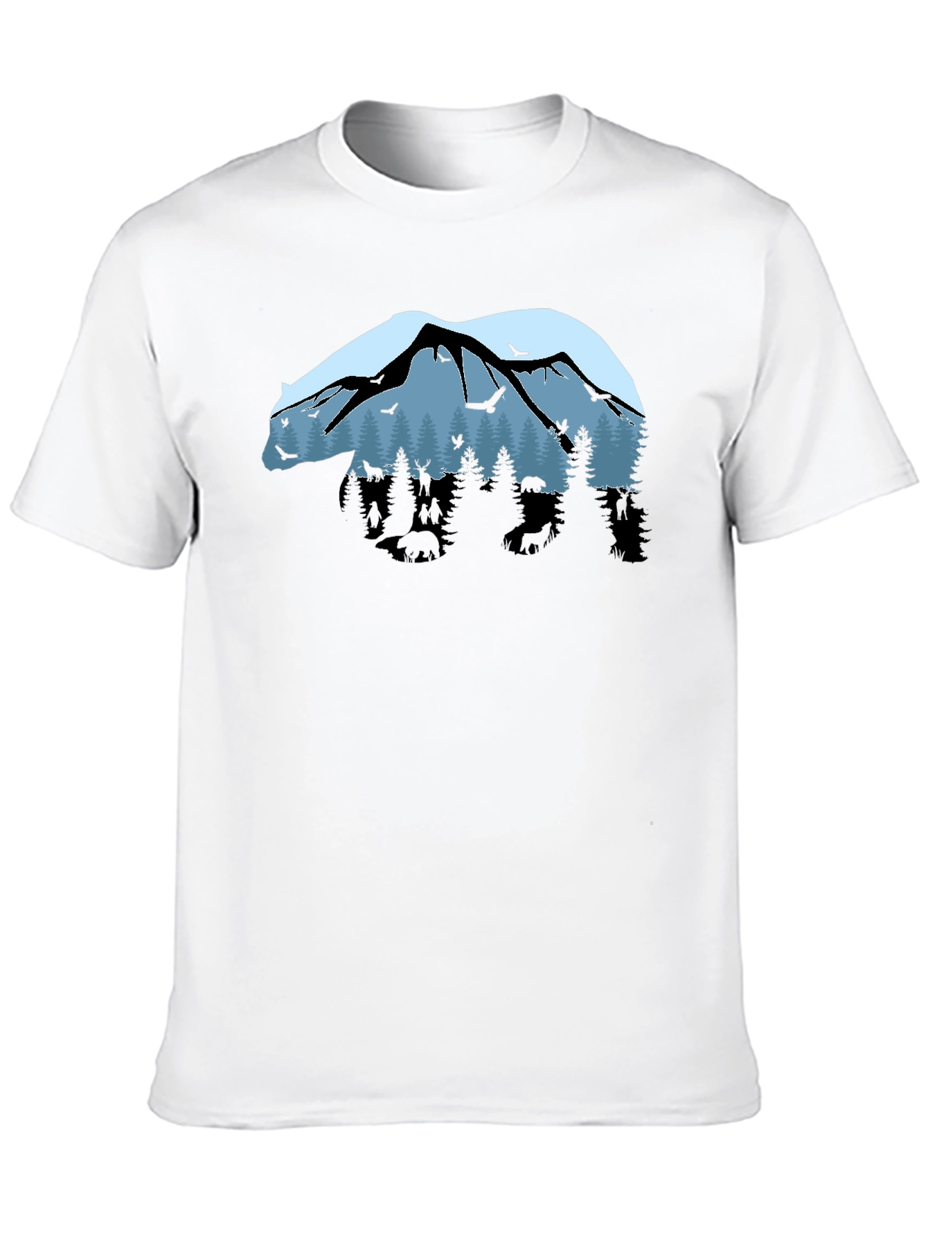 Nature Bear Graphic Tee - Outdoor Adventure Shirt