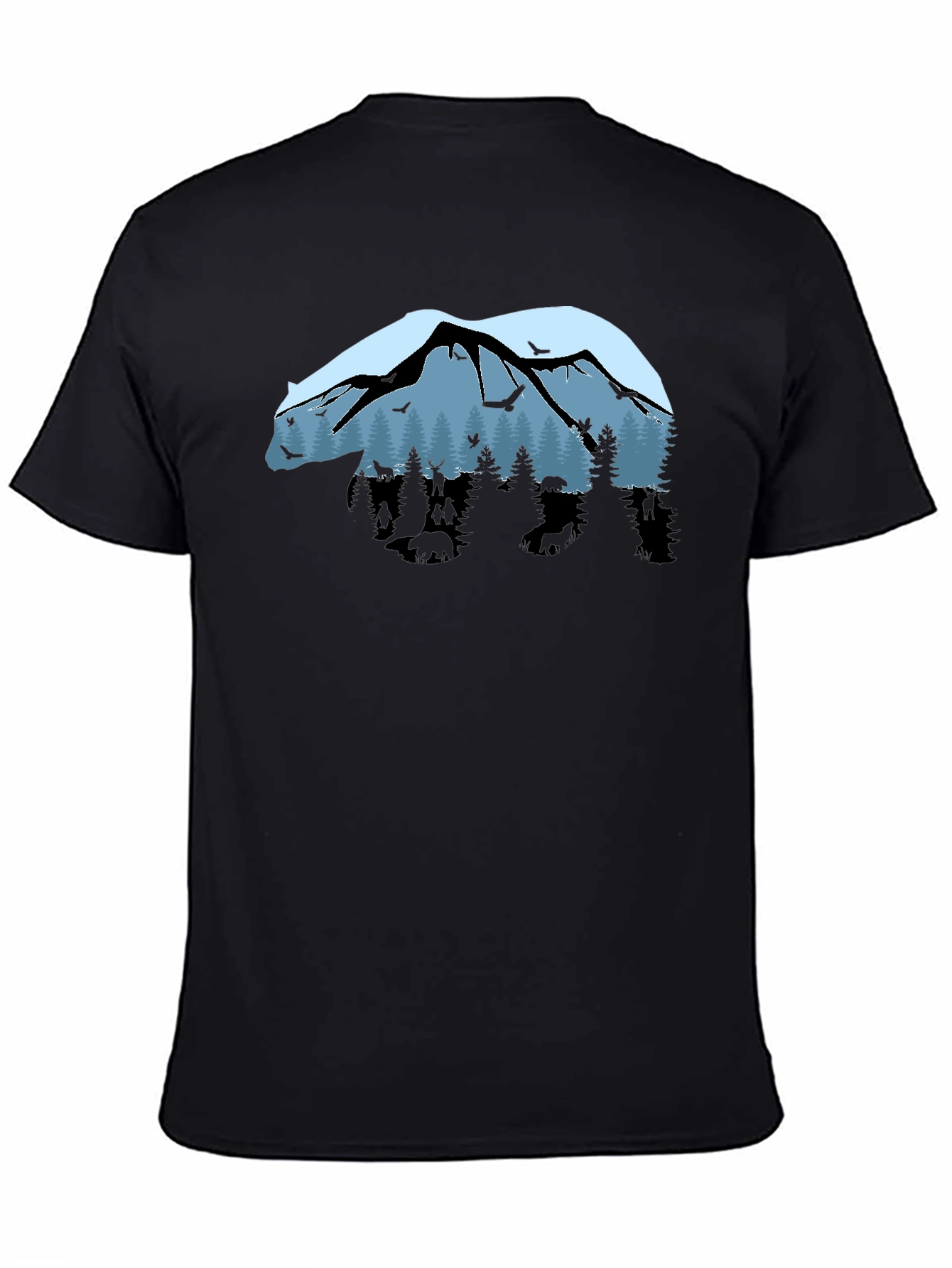Nature Bear Graphic Tee - Outdoor Adventure Shirt