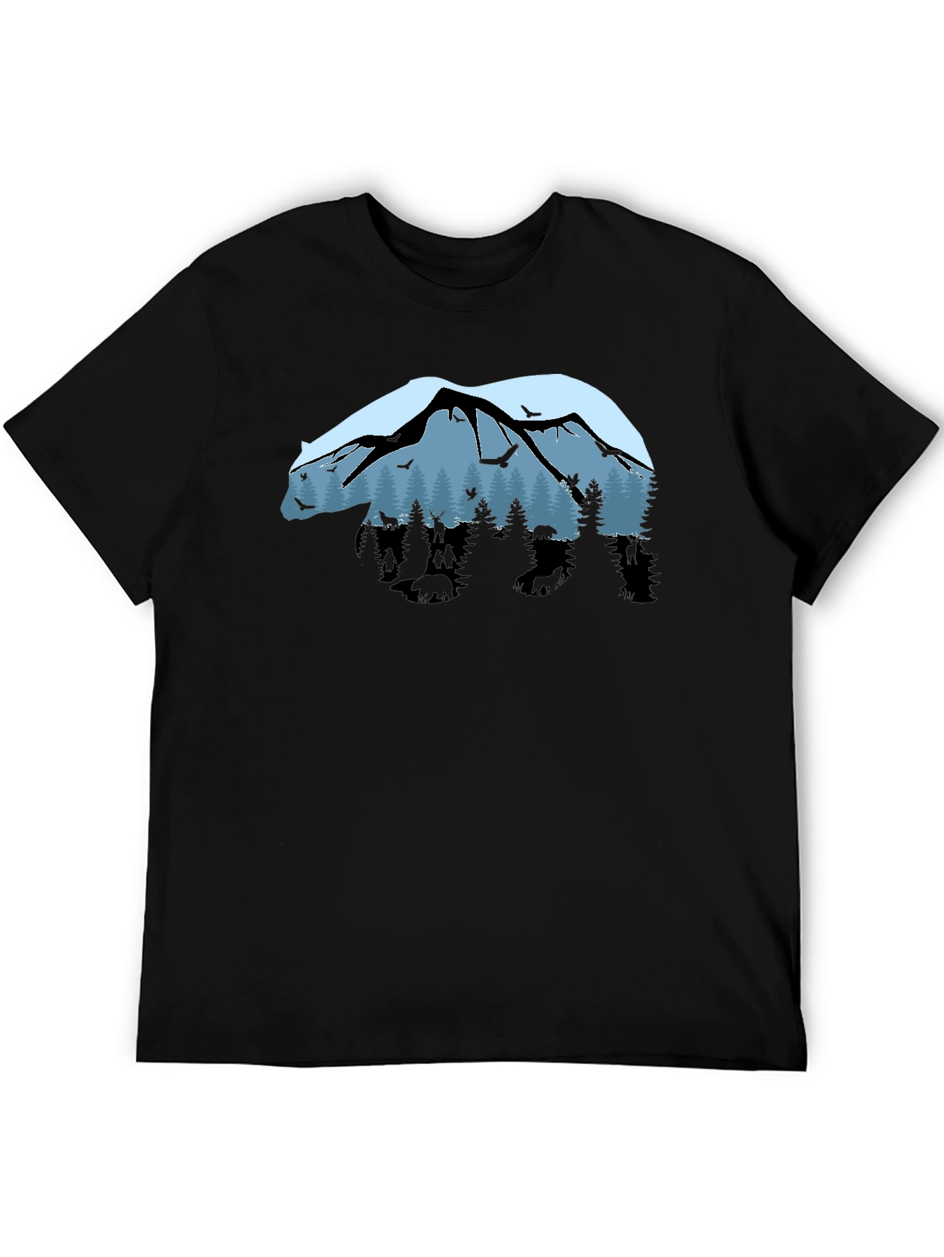 Nature Bear Graphic Tee - Outdoor Adventure Shirt