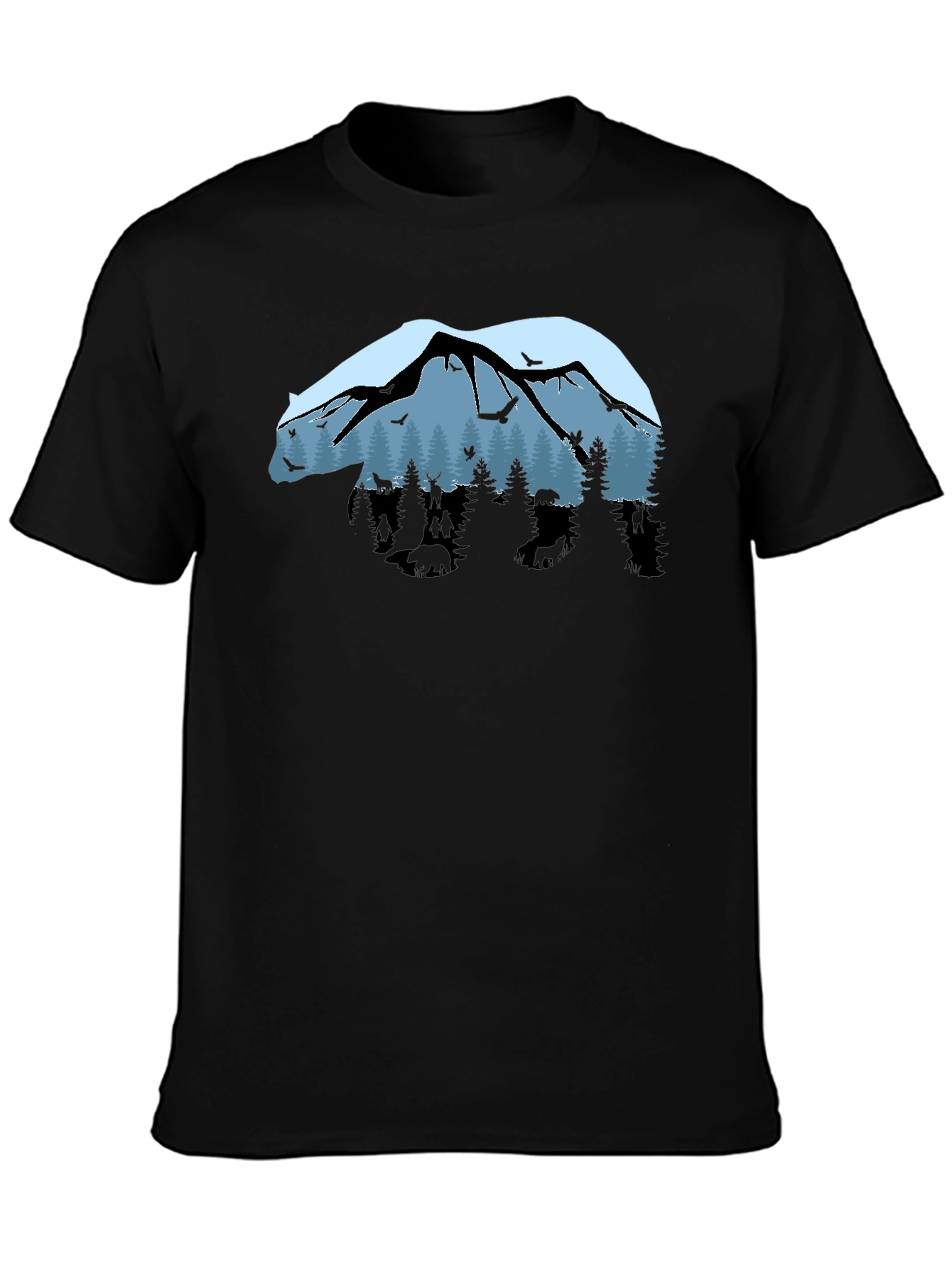 Nature Bear Graphic Tee - Outdoor Adventure Shirt