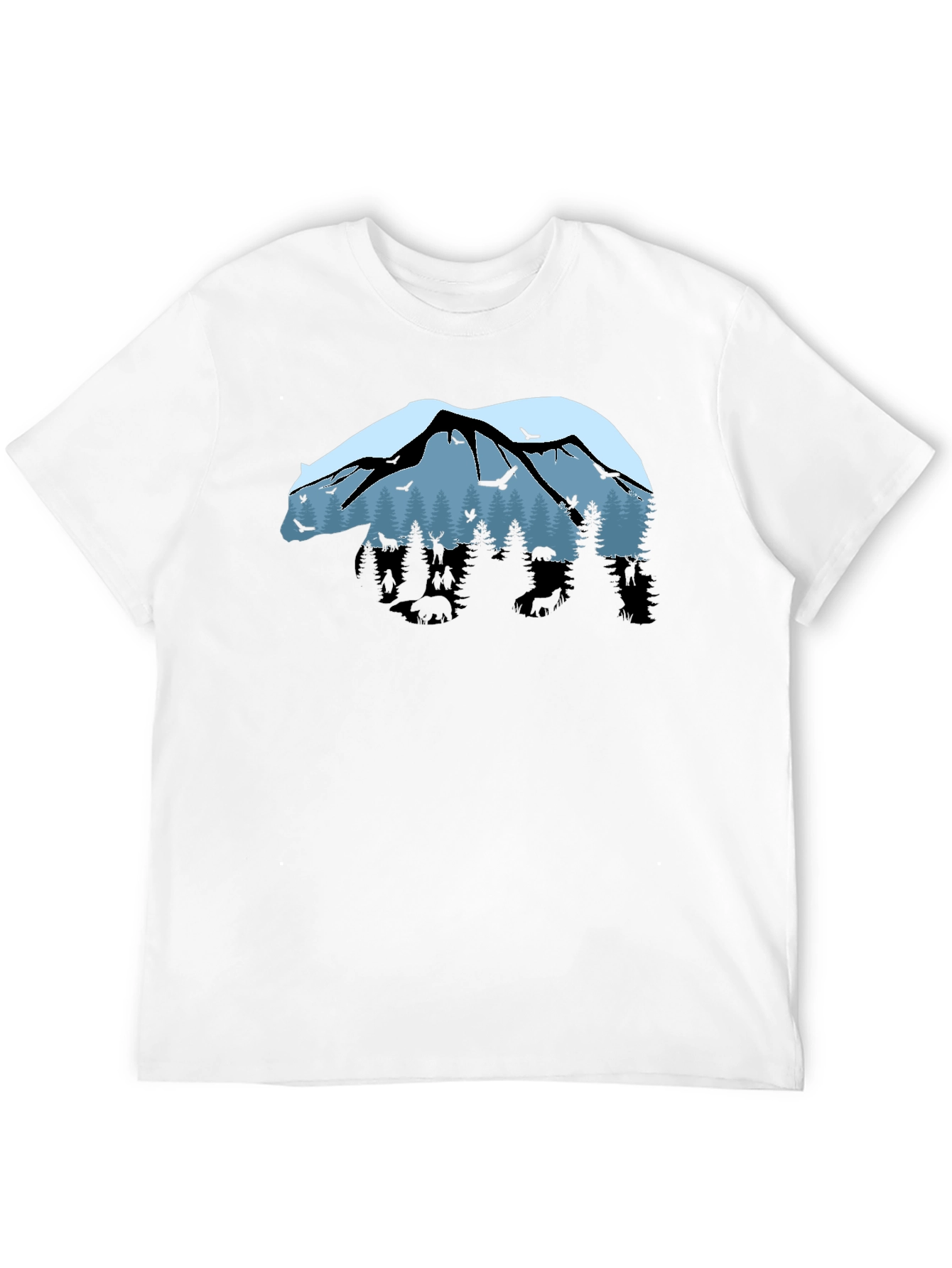 Nature Bear Graphic Tee - Outdoor Adventure Shirt