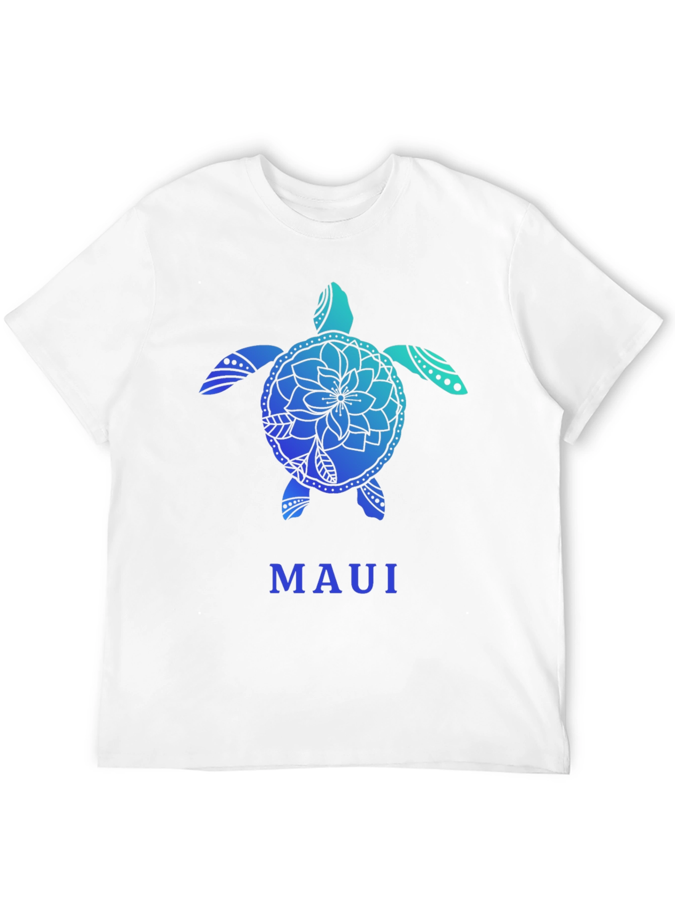 Maui Turtle Graphic Tee - Black Cotton T-Shirt