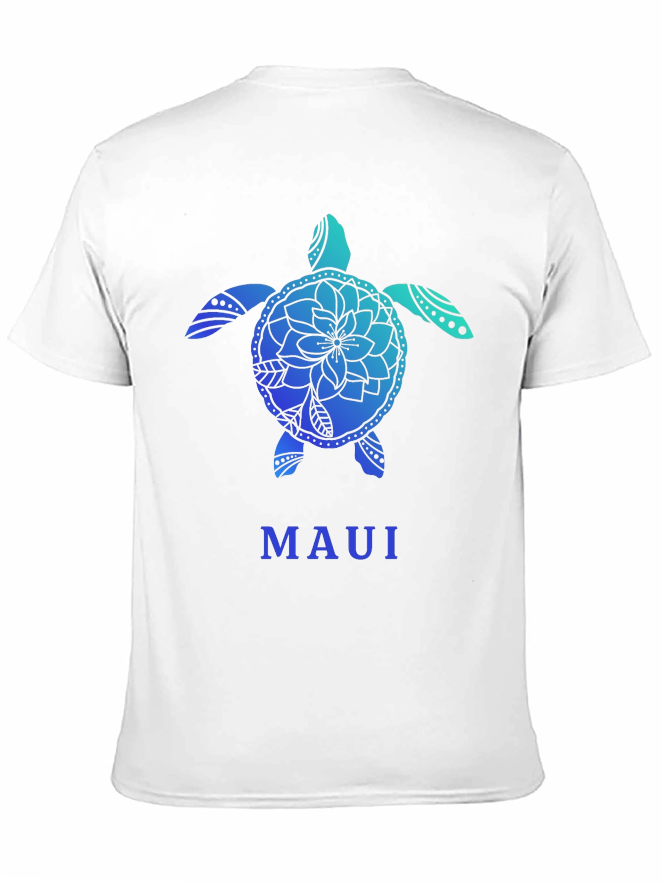Maui Turtle Graphic Tee - Black Cotton T-Shirt