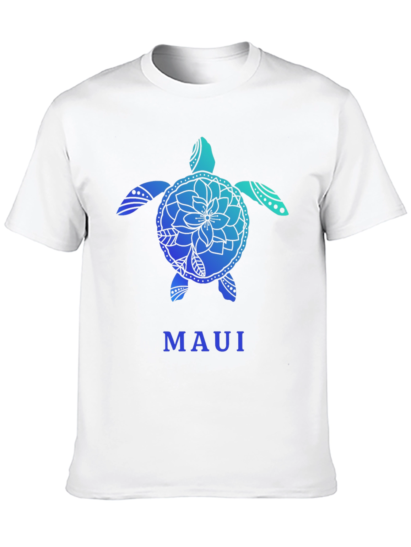 Maui Turtle Graphic Tee - Black Cotton T-Shirt