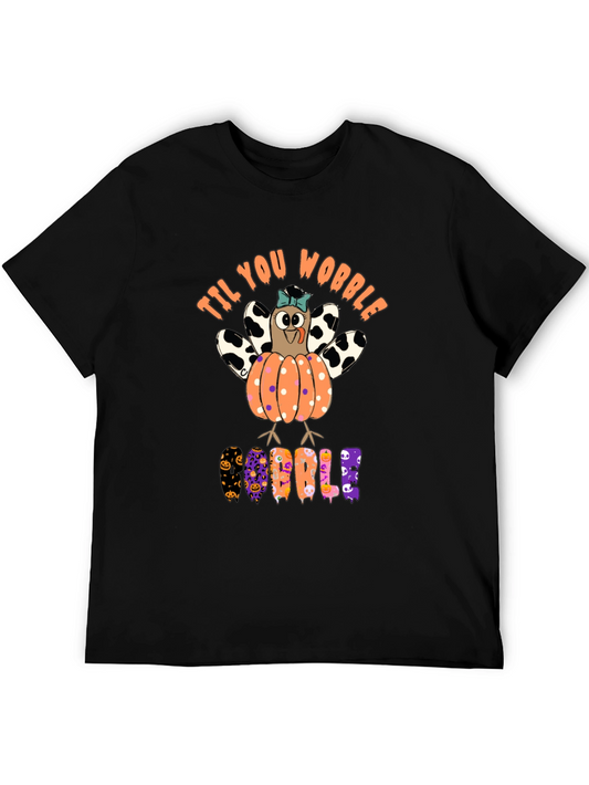 Til You Wobble Turkey Pumpkin Halloween T-Shirt