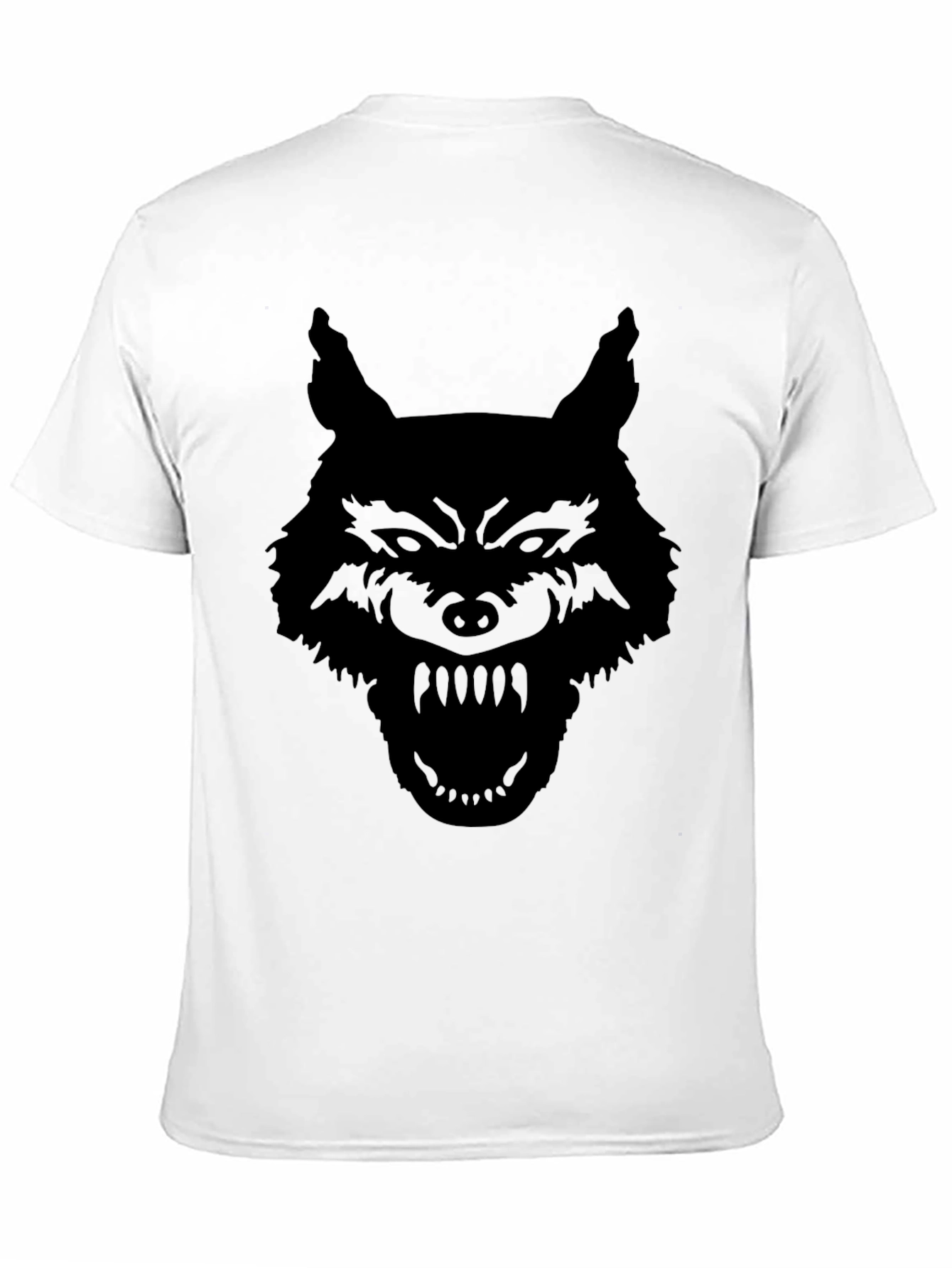 Mens Black Wolf Graphic T-Shirt
