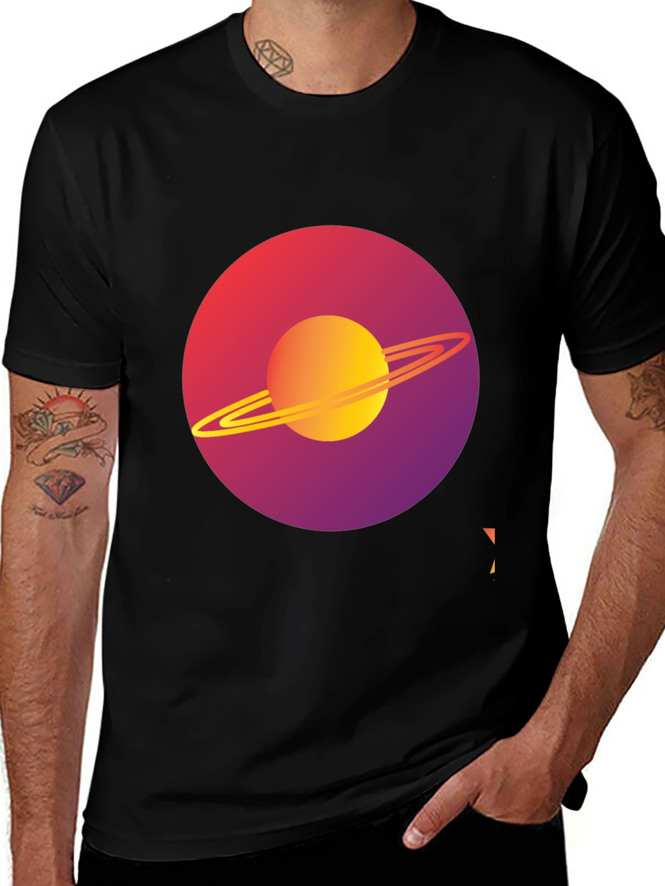 Saturn Graphic Tee - Modern Space Design