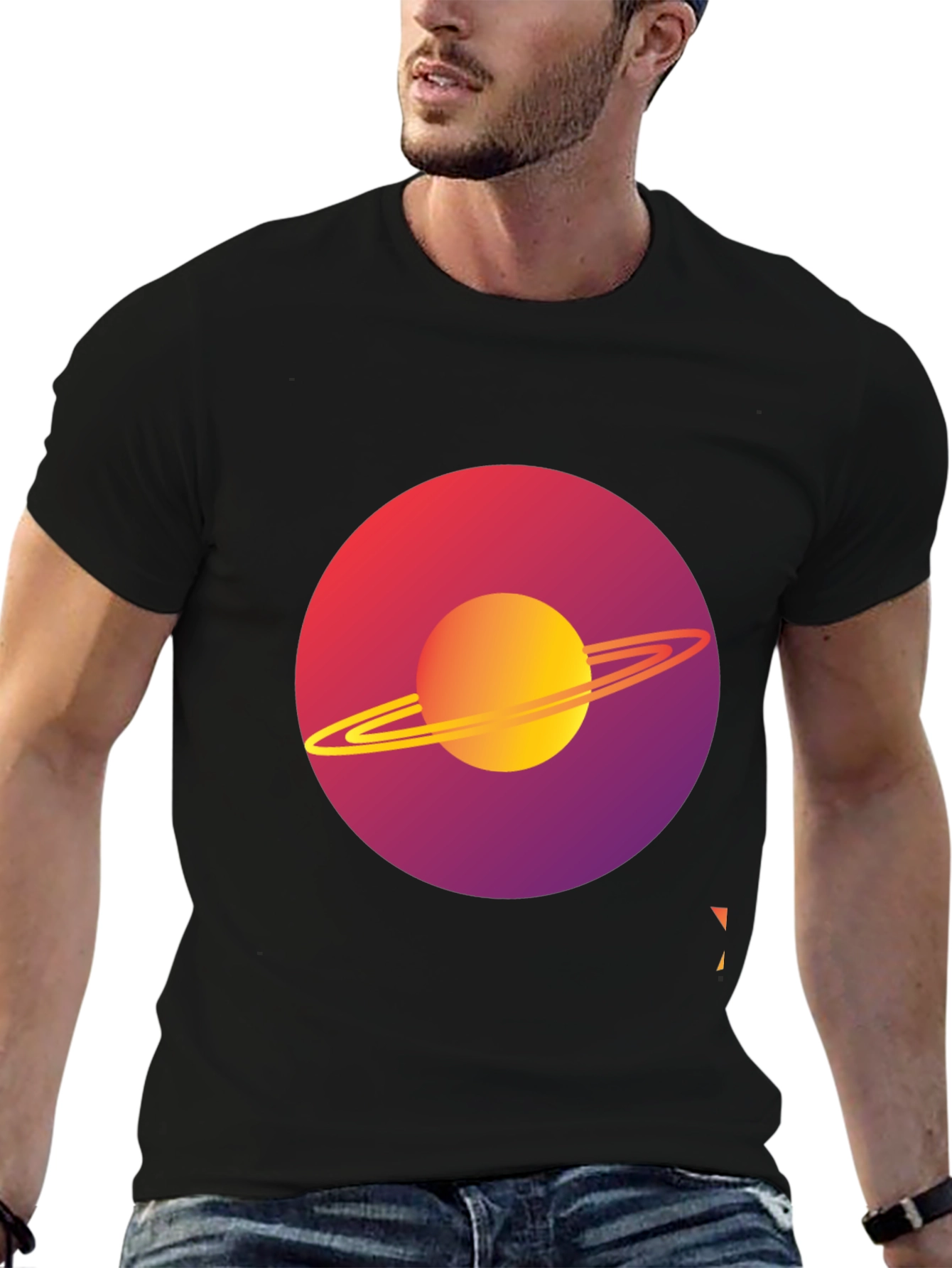 Saturn Graphic Tee - Modern Space Design