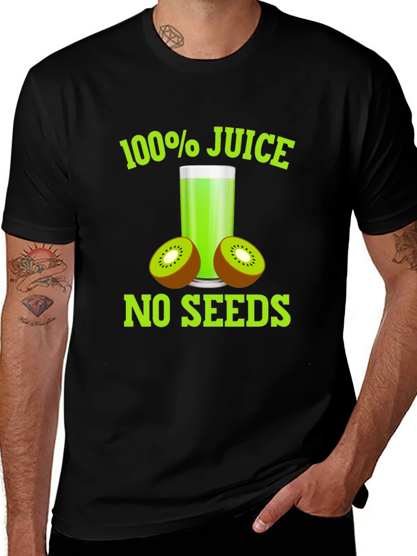 100% Juice No Seeds T-Shirt - Kiwi Lover Tee