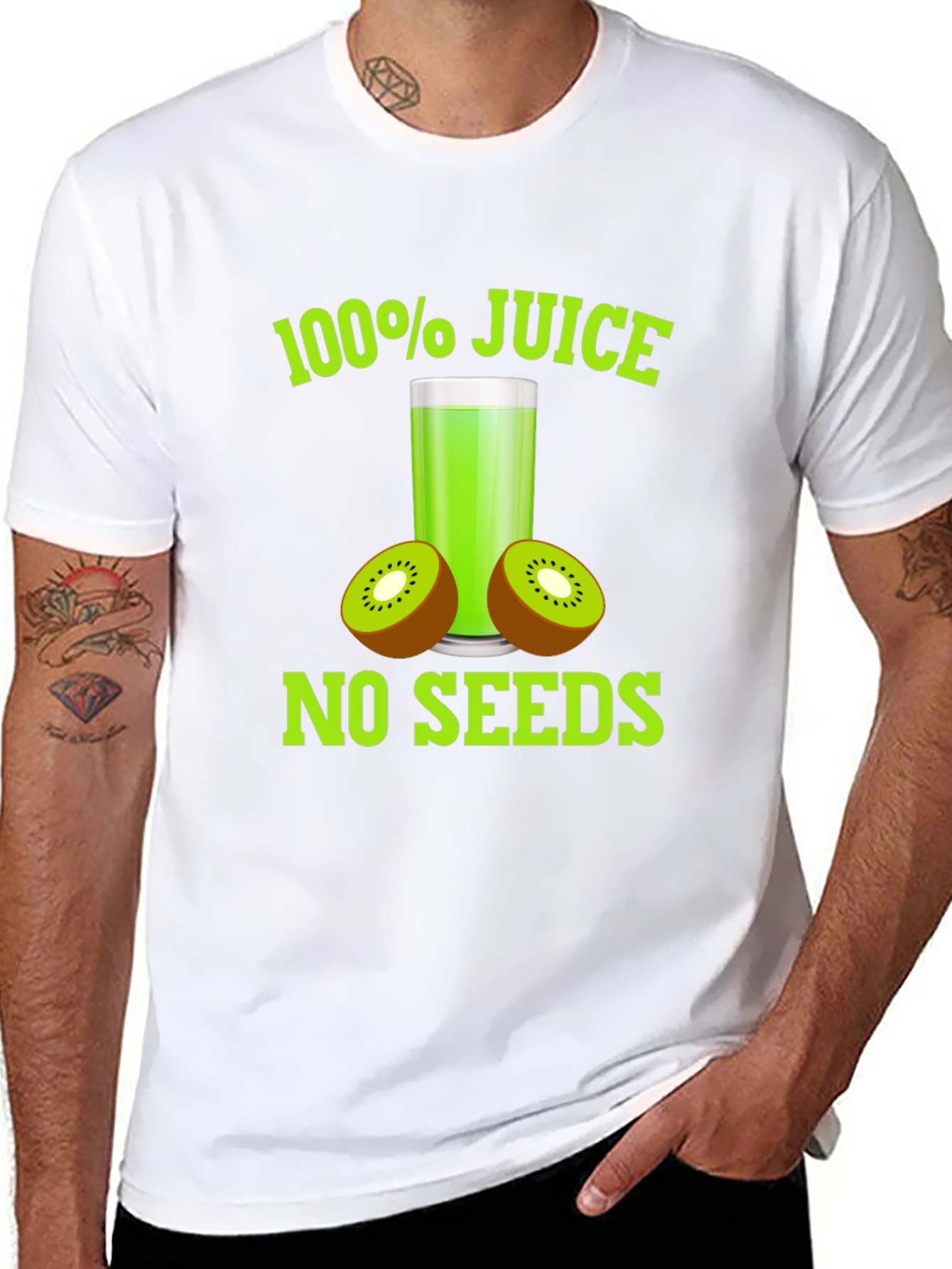 100% Juice No Seeds T-Shirt - Kiwi Lover Tee