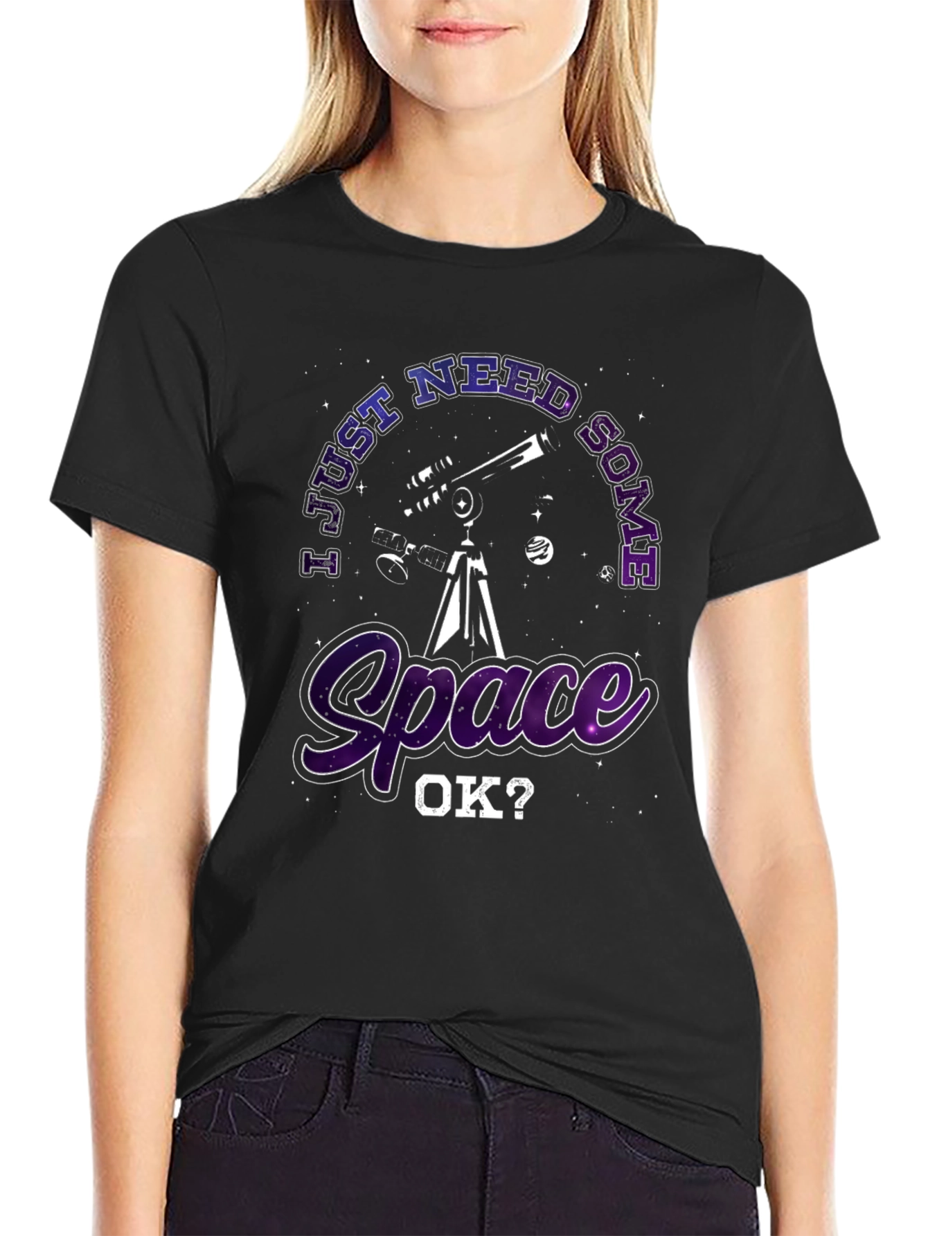 I Just Need Some Space Black T-Shirt