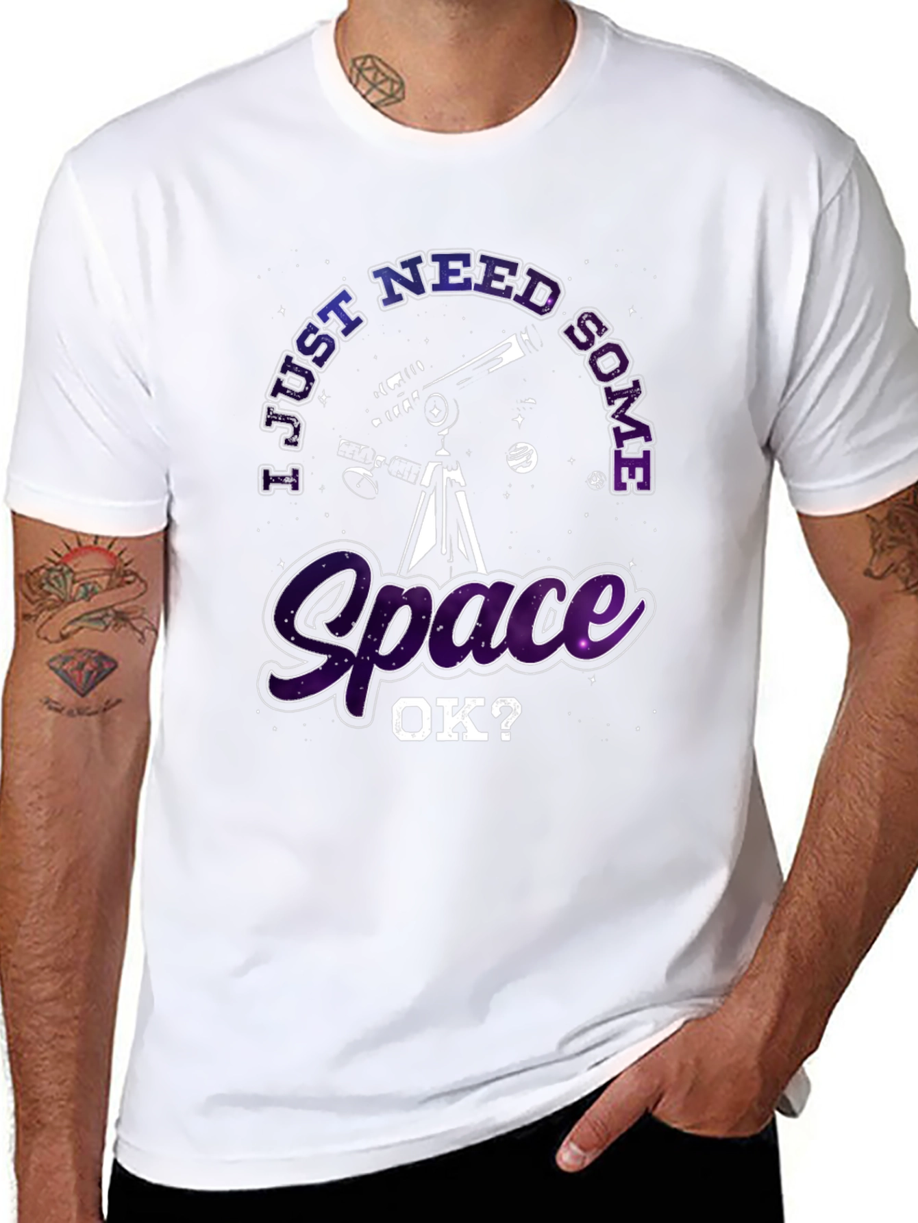 I Just Need Some Space Black T-Shirt