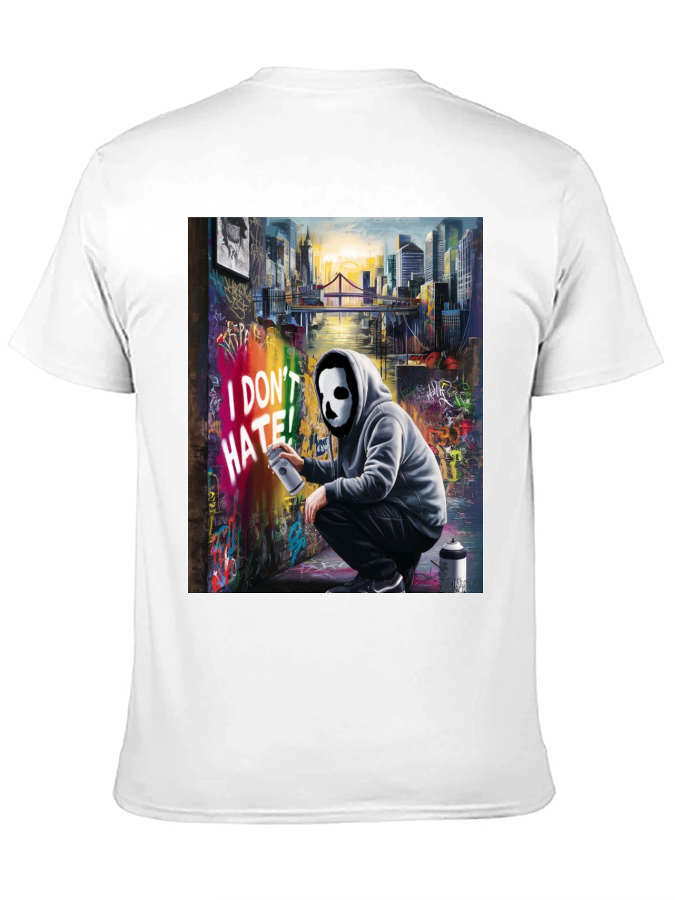 I Dont HATE! Graffiti Mask T-Shirt