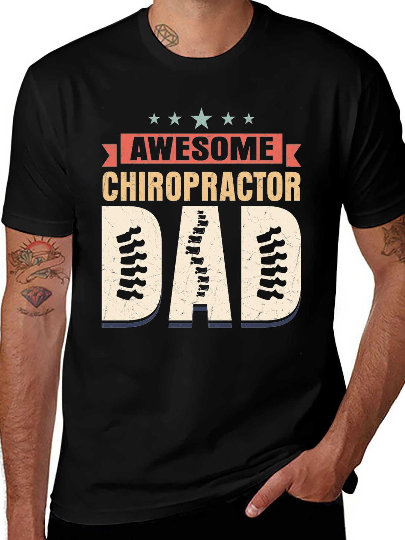 Awesome Chiropractor Dad T-Shirt