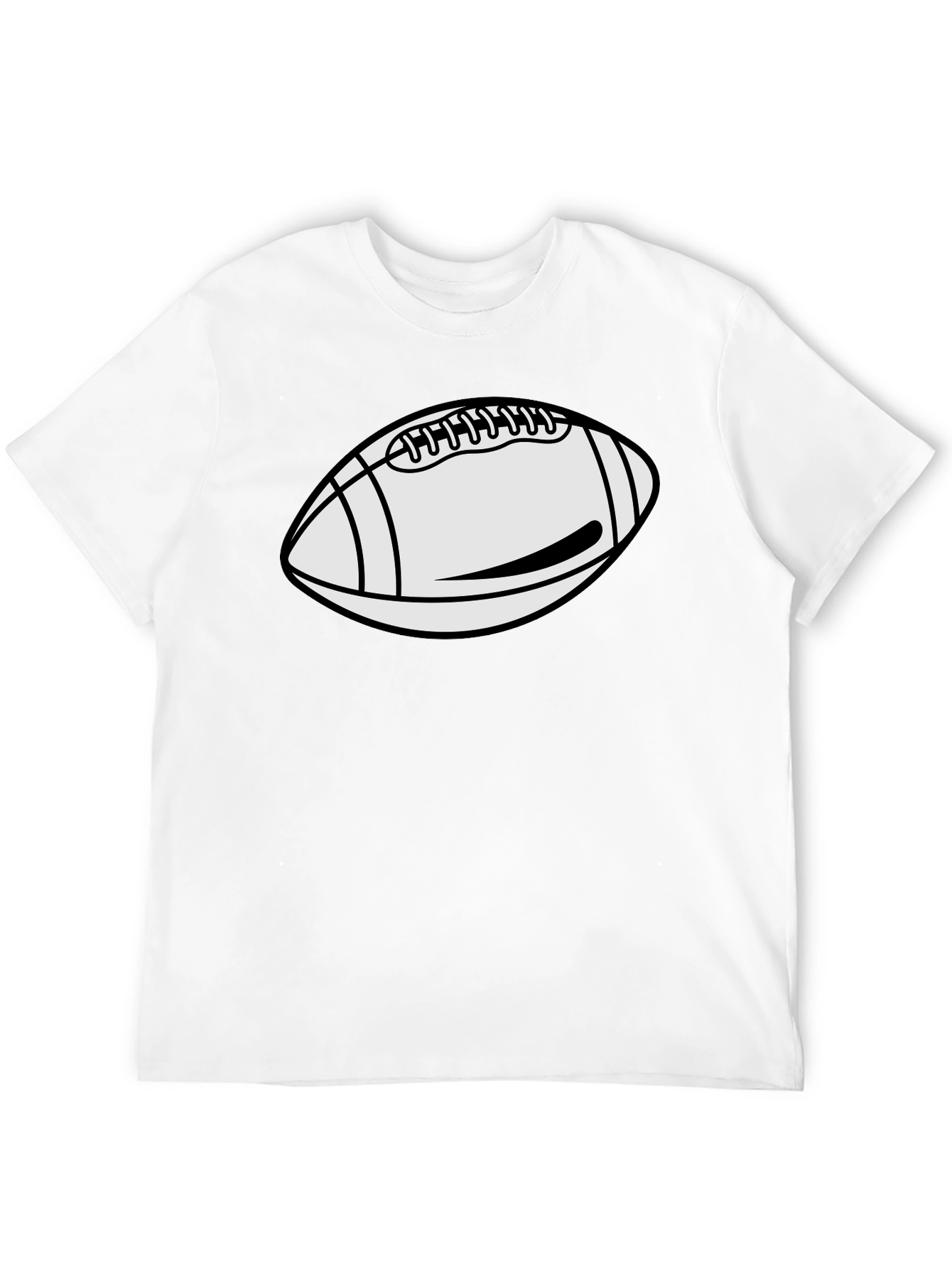 Football Graphic Tee - Casual Black T-Shirt
