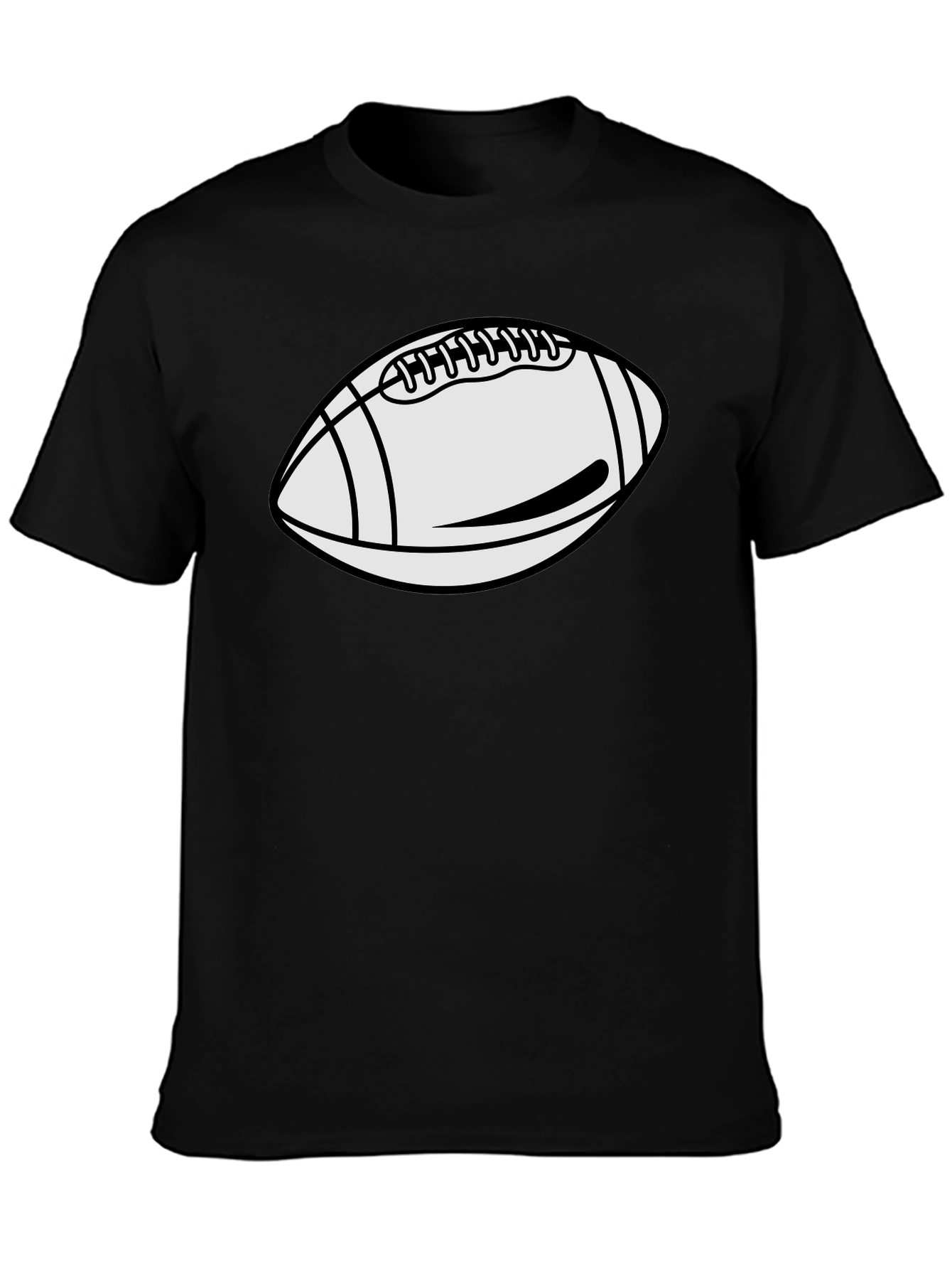 Football Graphic Tee - Casual Black T-Shirt
