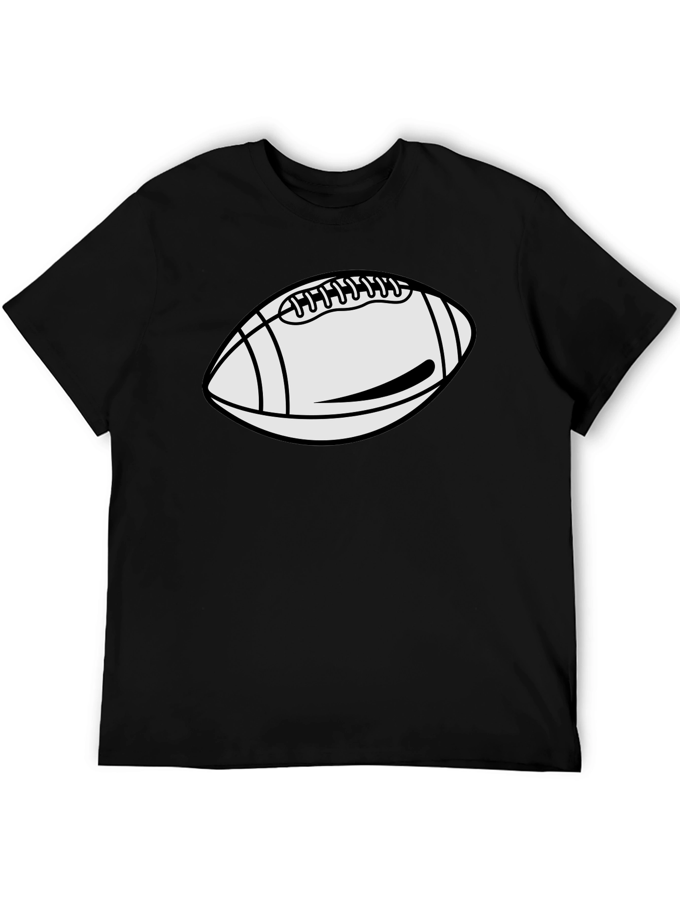 Football Graphic Tee - Casual Black T-Shirt