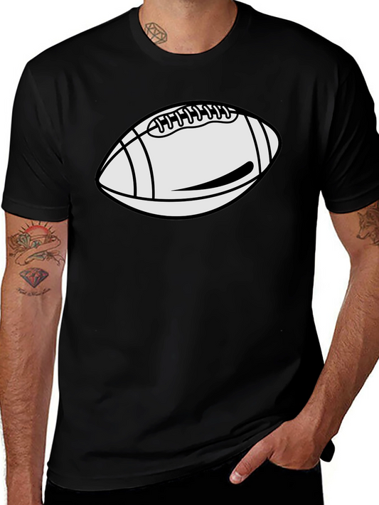 Football Graphic Tee - Casual Black T-Shirt
