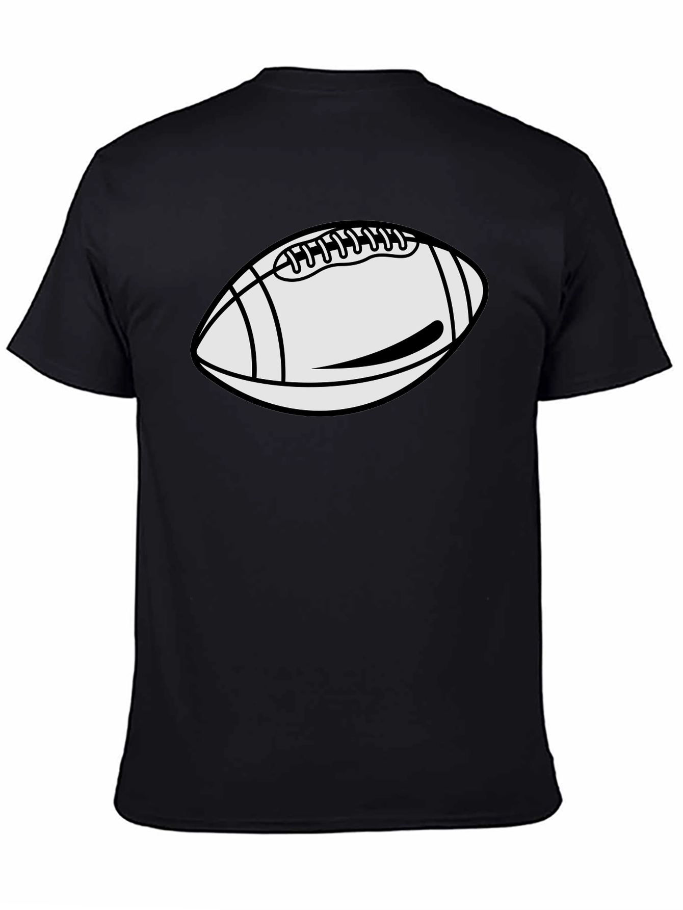 Football Graphic Tee - Casual Black T-Shirt