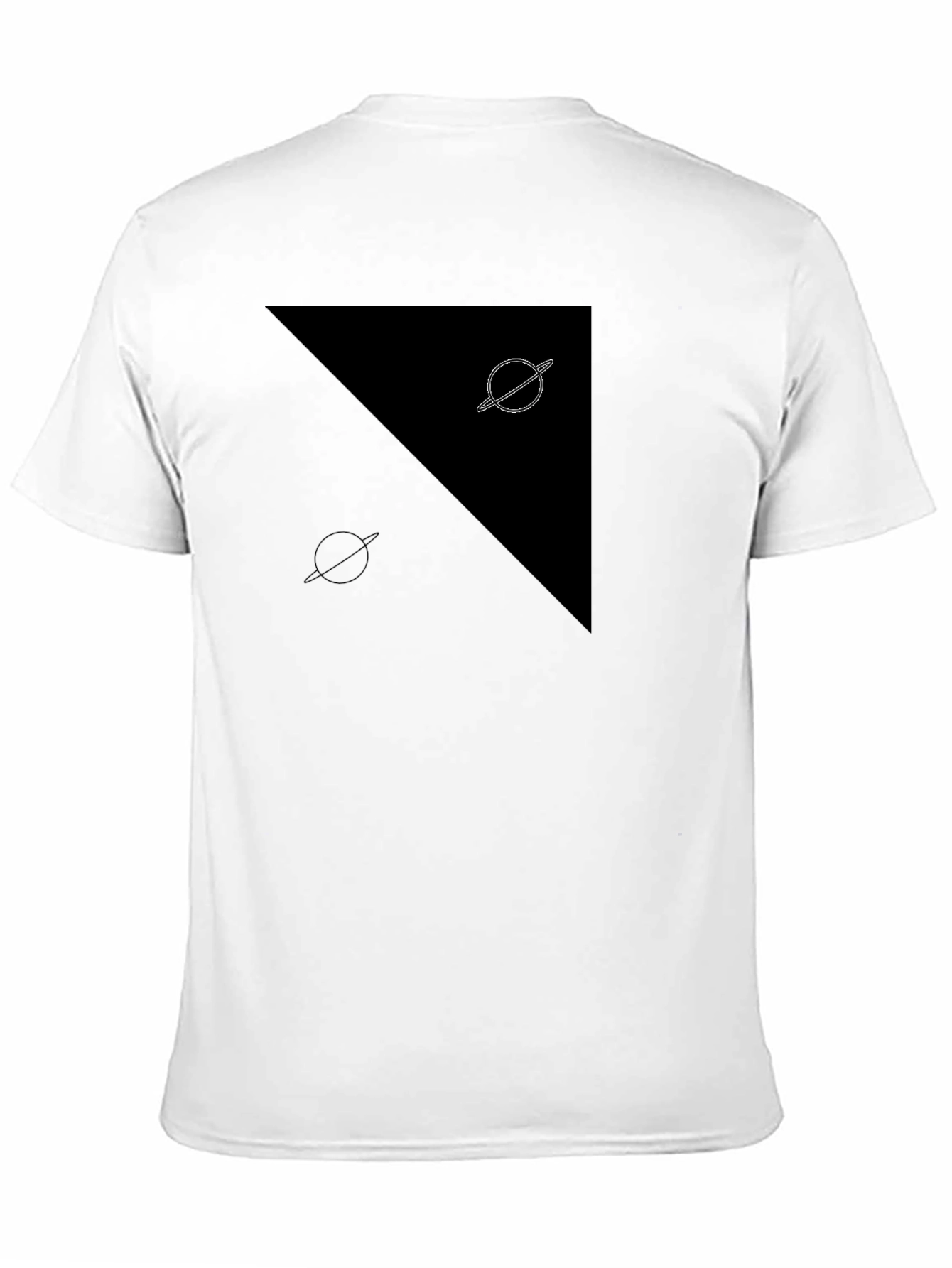 Abstract Planet Graphic Tee - Black Casual Shirt
