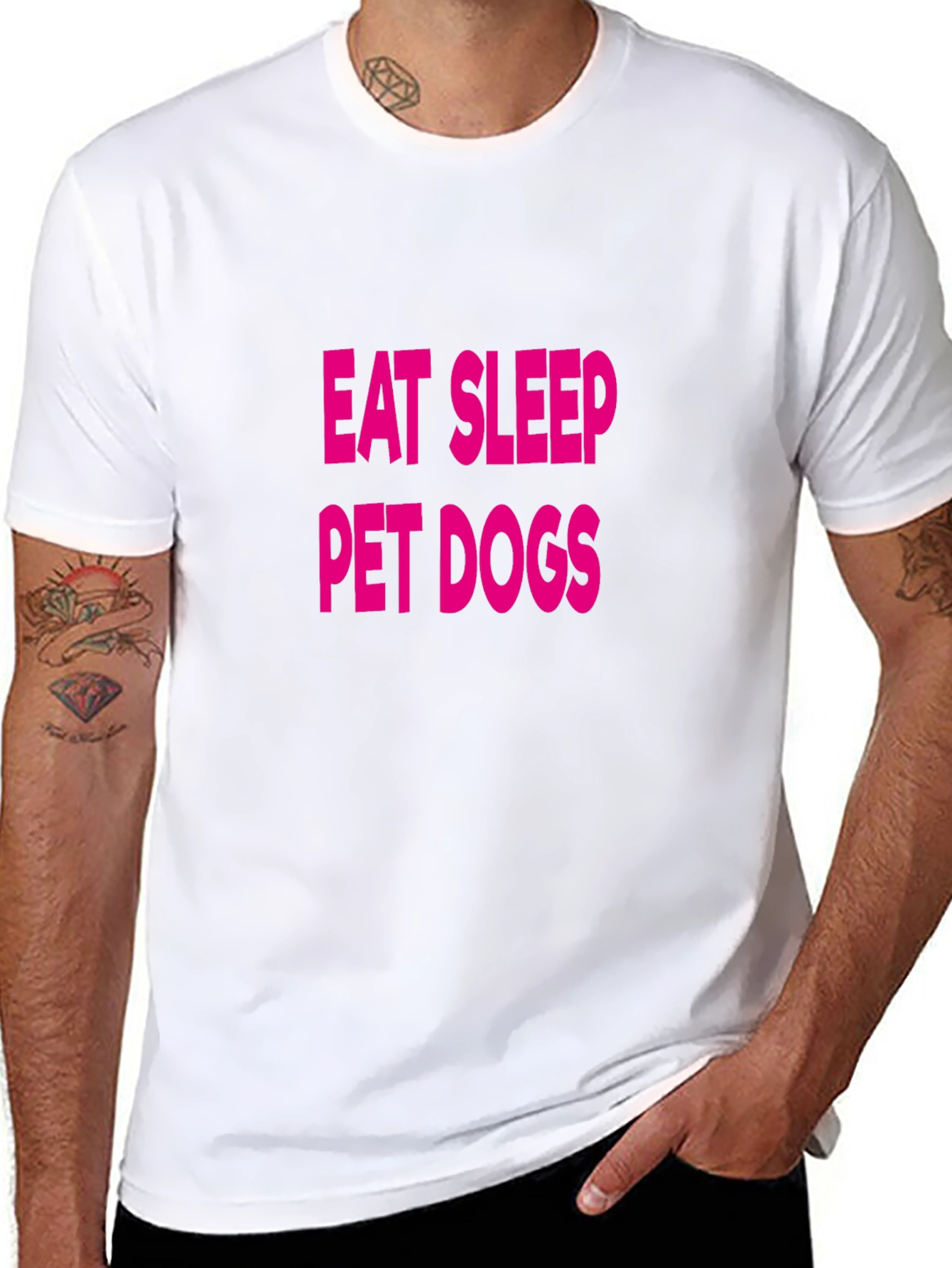 Eat Sleep Pet Dogs T-Shirt - Fun Casual Wear