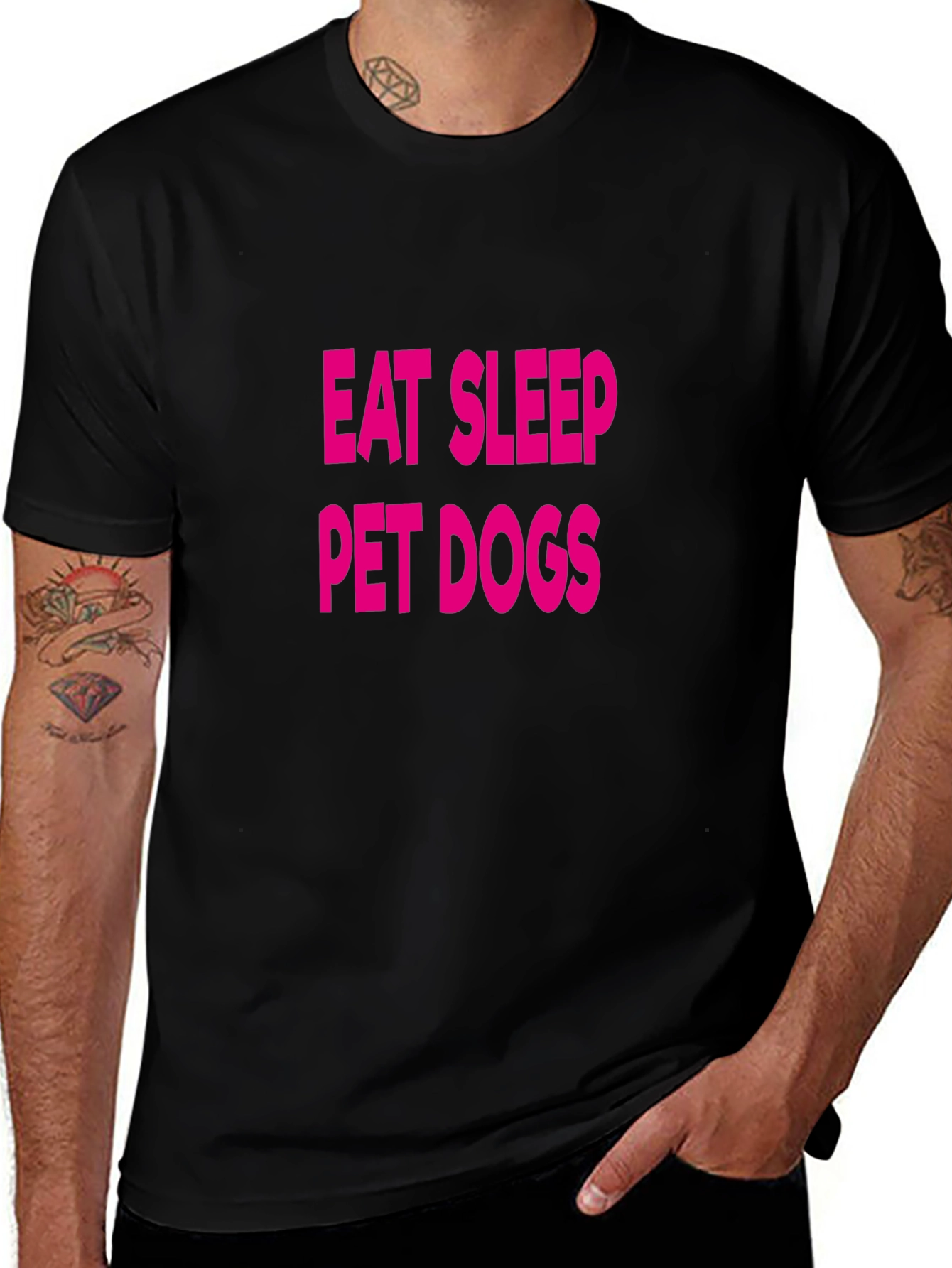 Eat Sleep Pet Dogs T-Shirt - Fun Casual Wear
