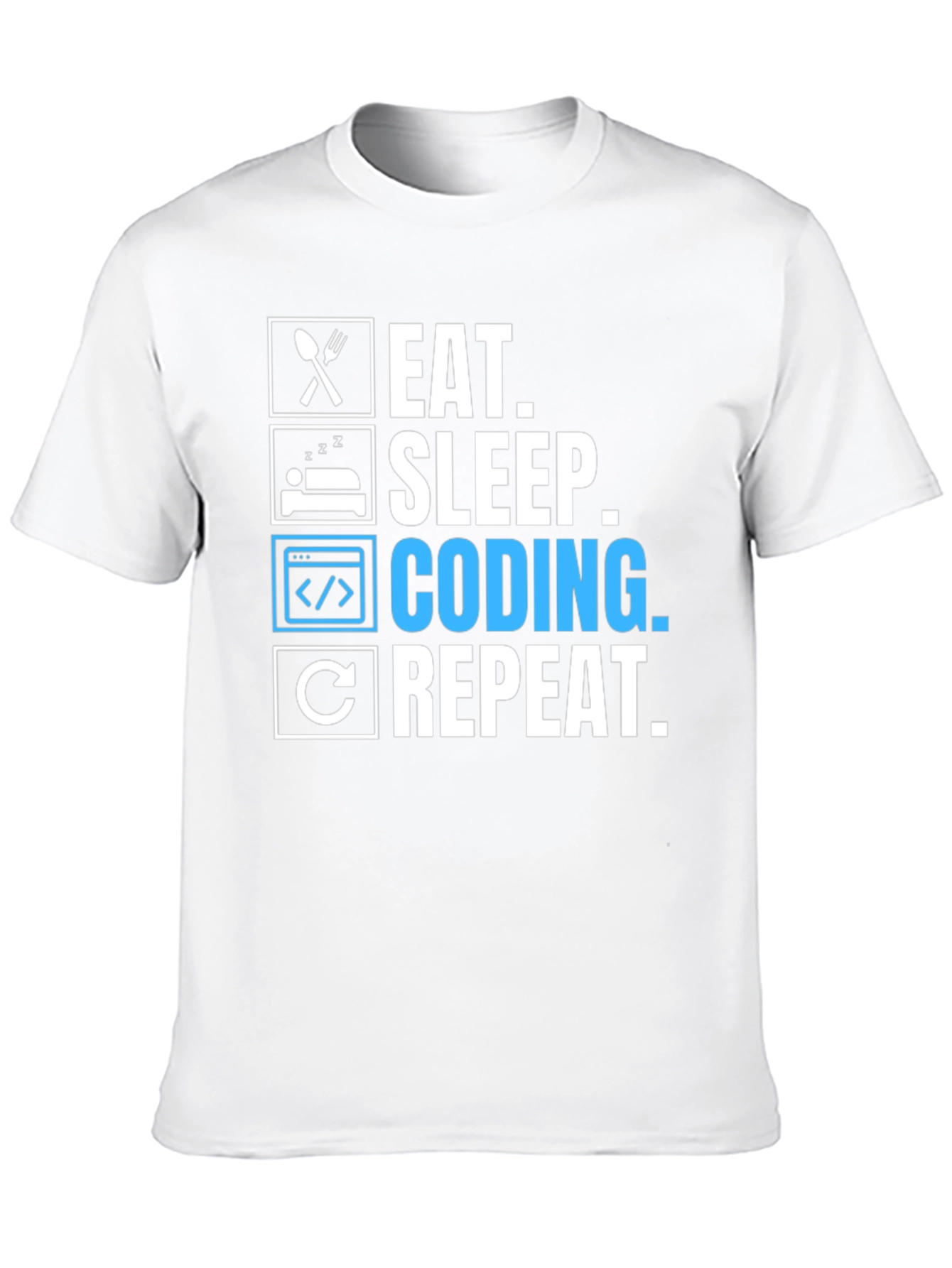 Eat Sleep Coding Repeat Graphic Tee - Programmer T-Shirt