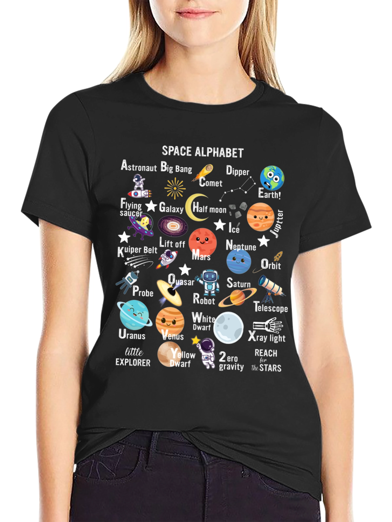 Space Alphabet T-Shirt: Educational & Fun!