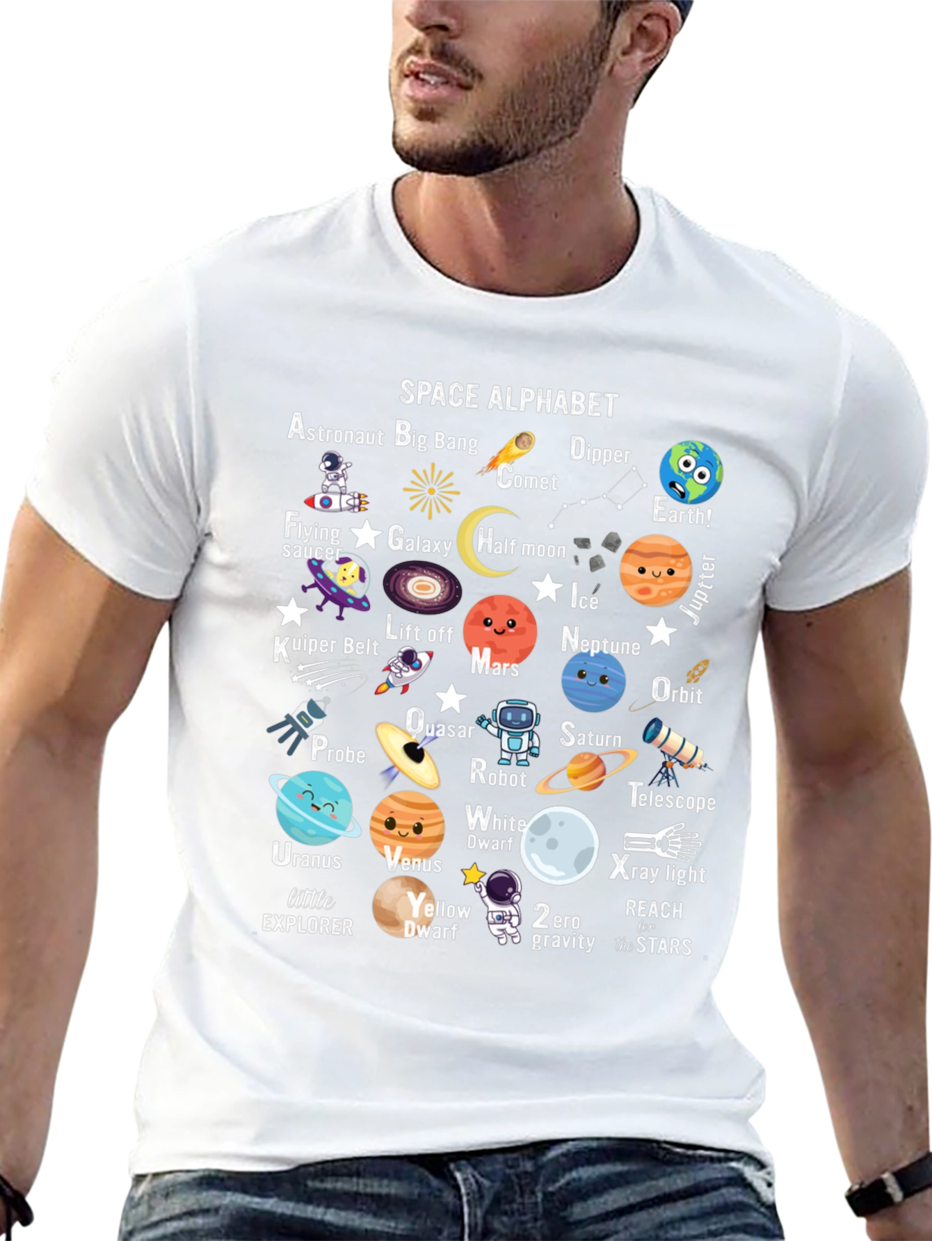 Space Alphabet T-Shirt: Educational & Fun!