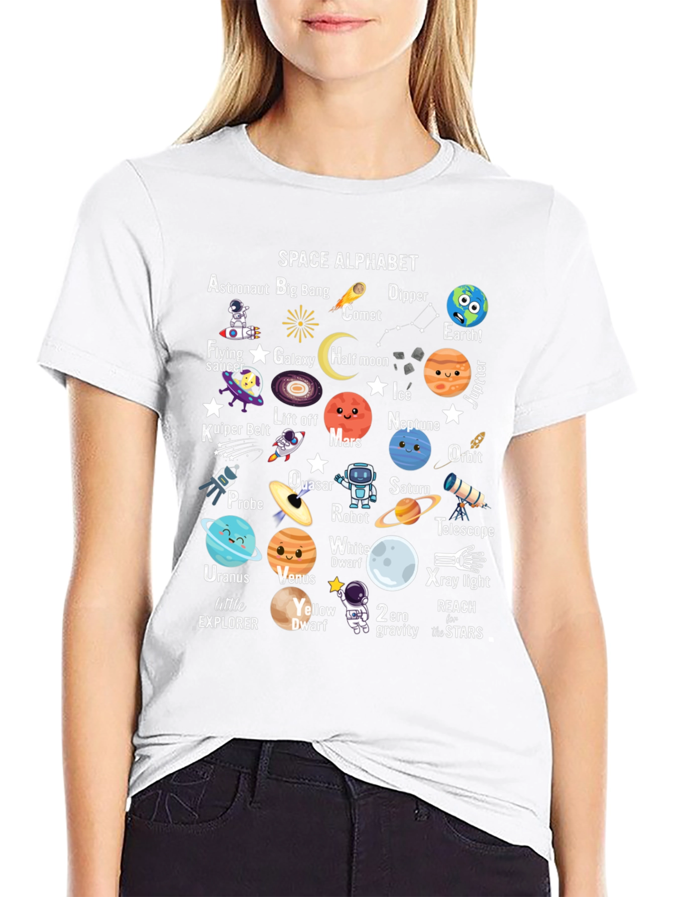 Space Alphabet T-Shirt: Educational & Fun!